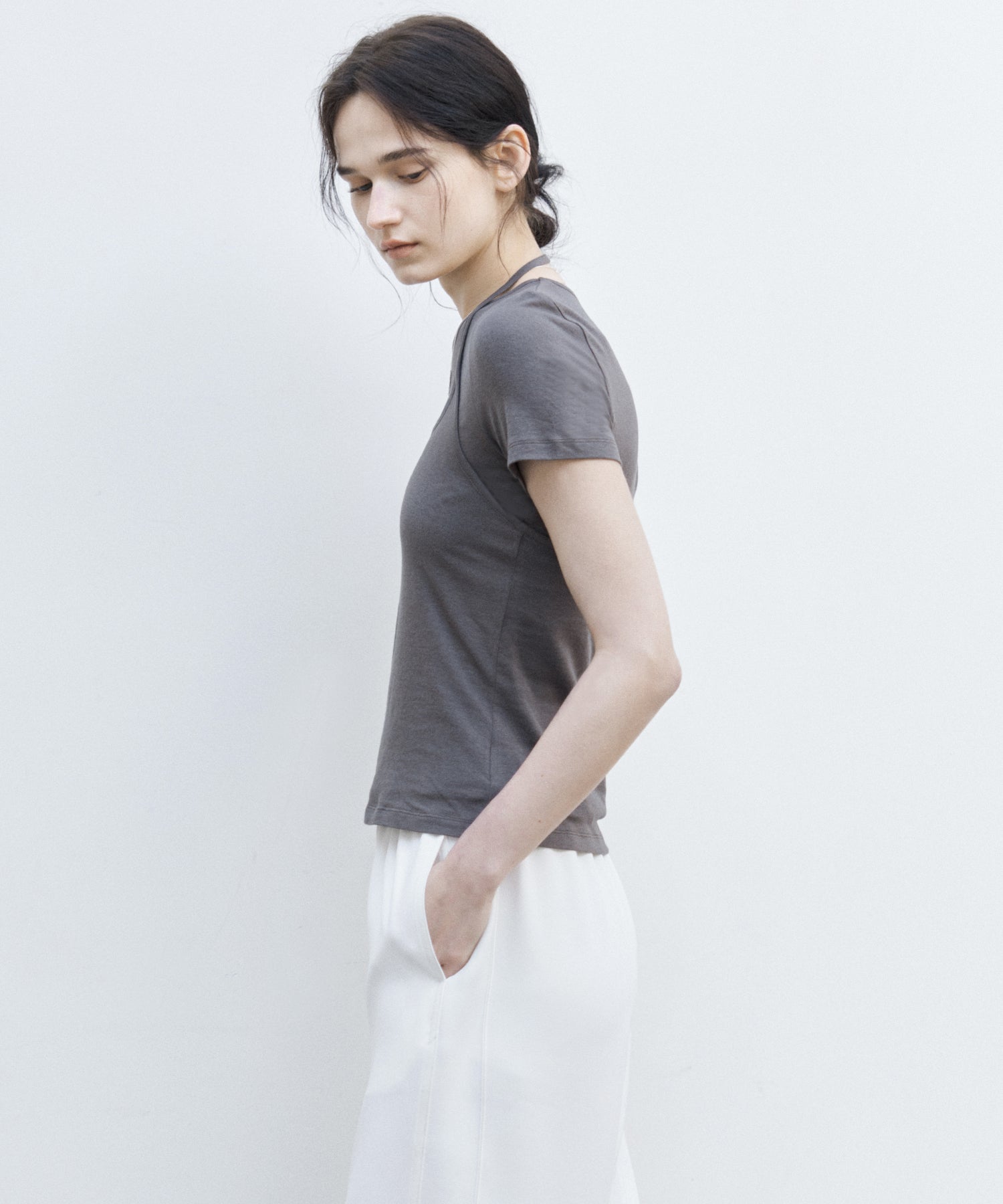 Layered Halter Neck T-Shirt Set