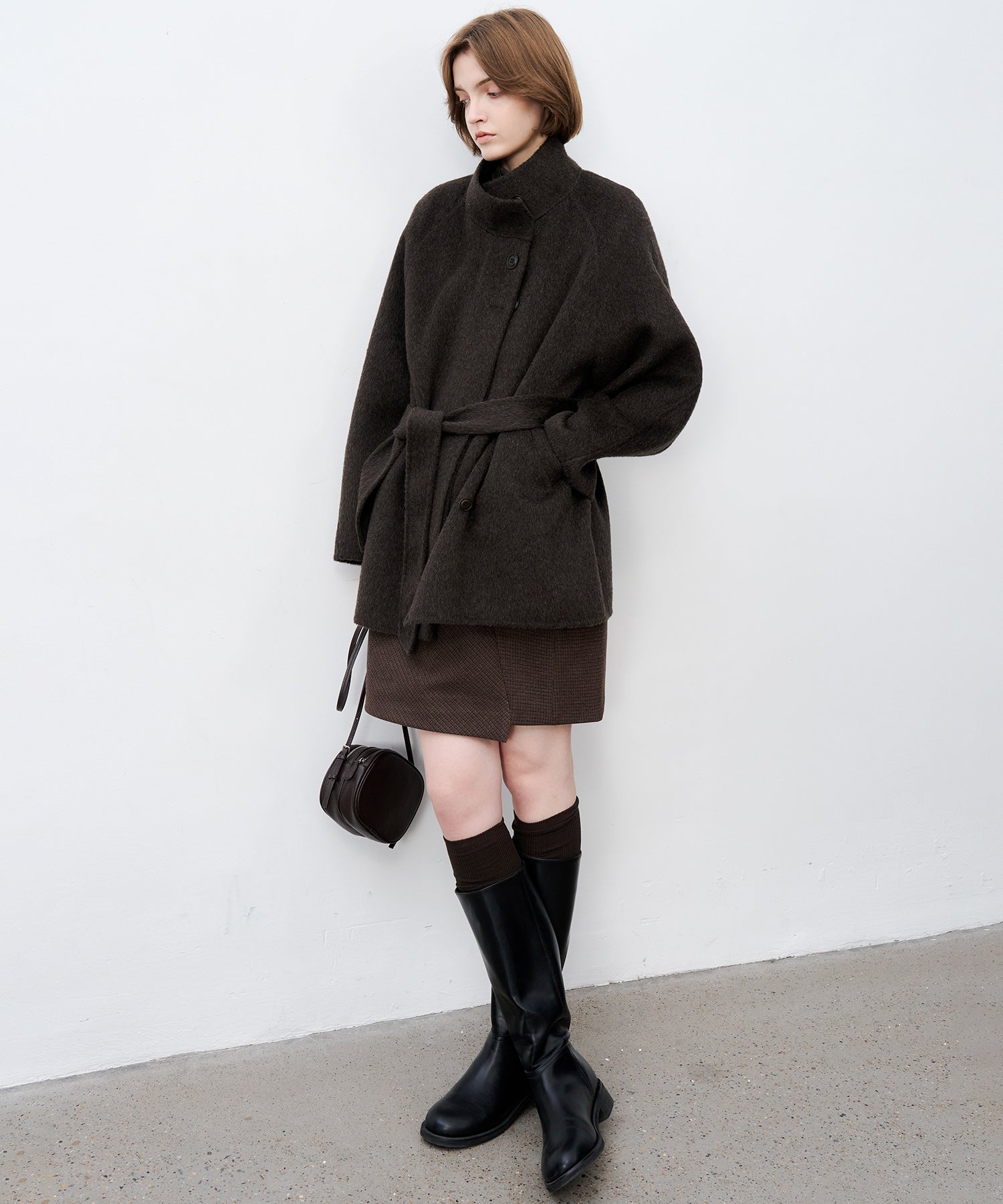 Jacquard Check Straight Jumper Dress