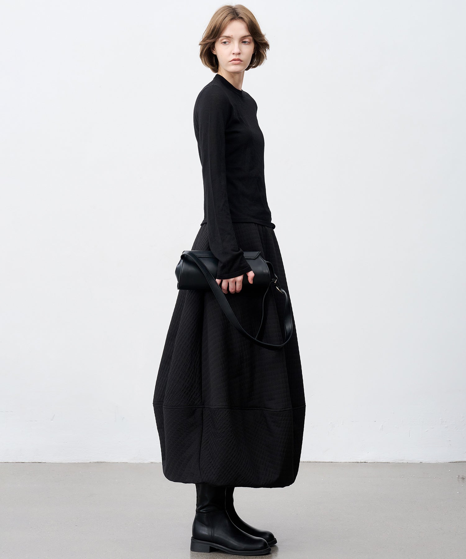 Jacquard Quilted Balloon Skirt