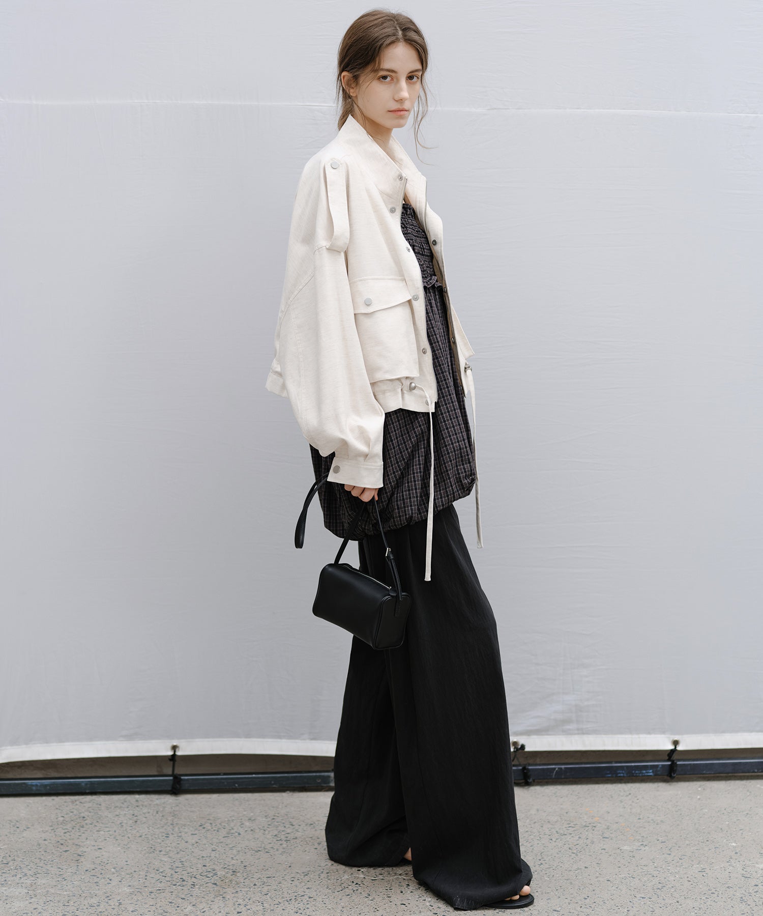 "Shipping from late February to early March" Curved Wide-Leg Drawstring Pants