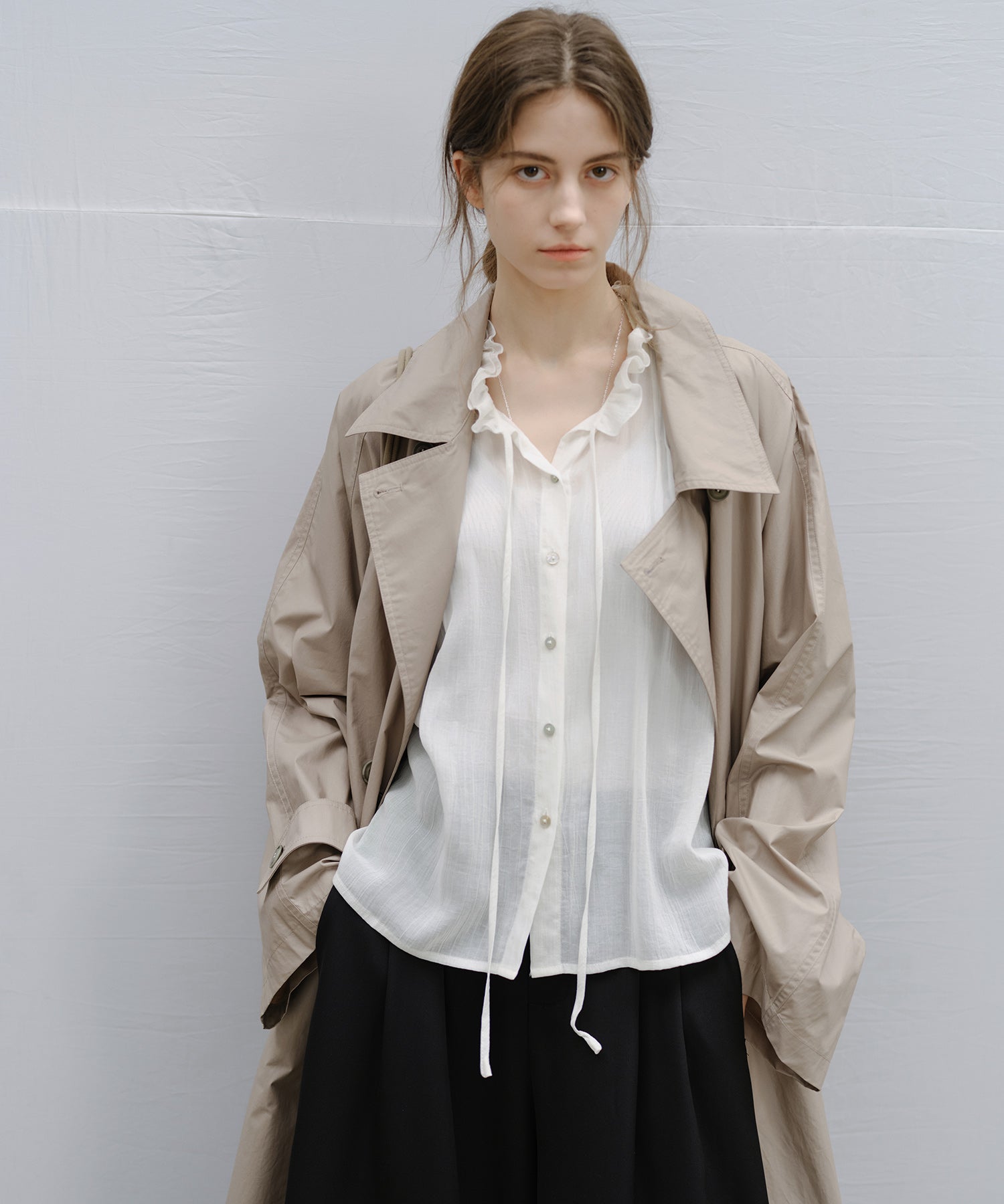 "Shipping late February to early March" Oversized Belted Long Trench Coat