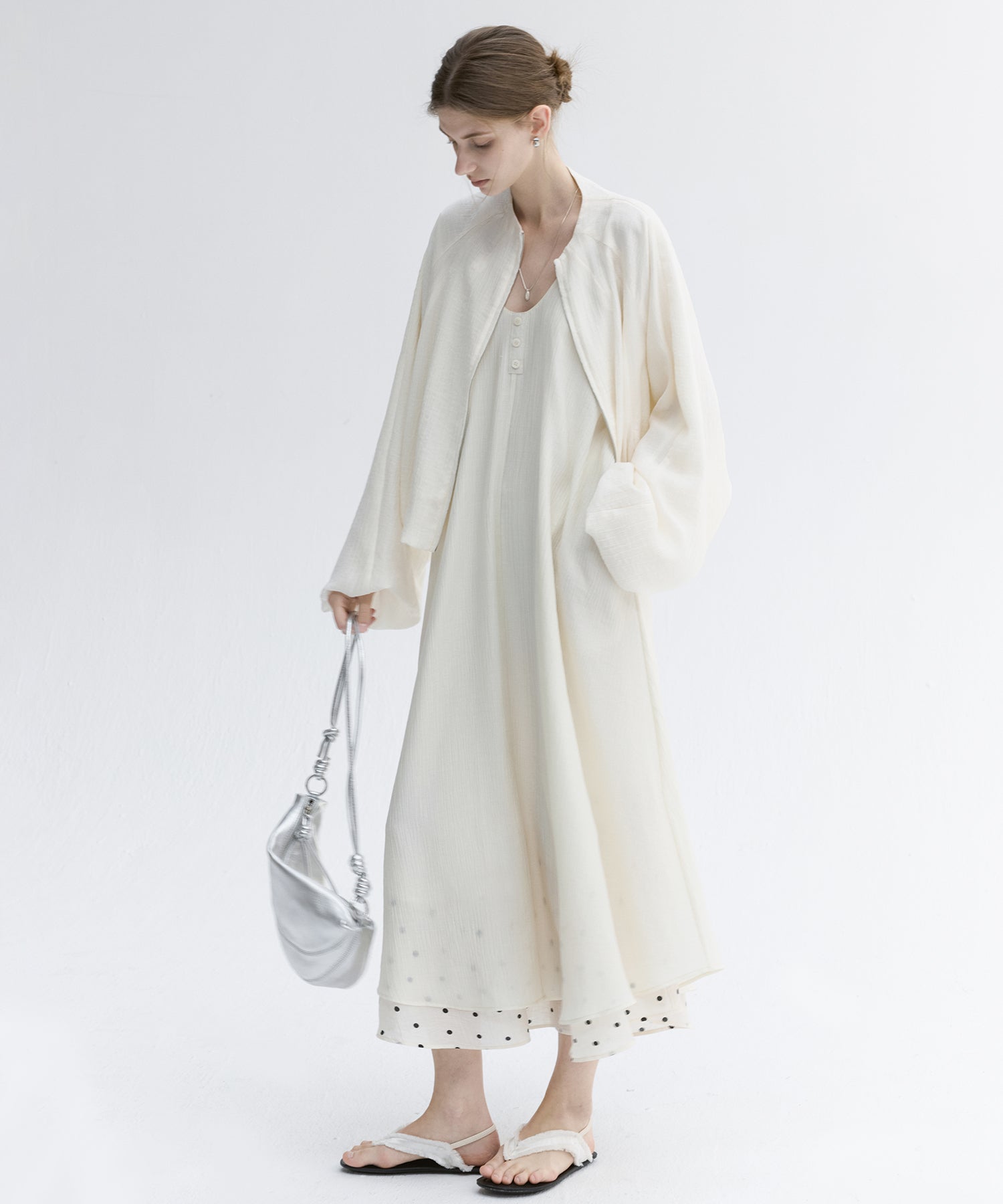 Layered Sheer Cami Long Dress