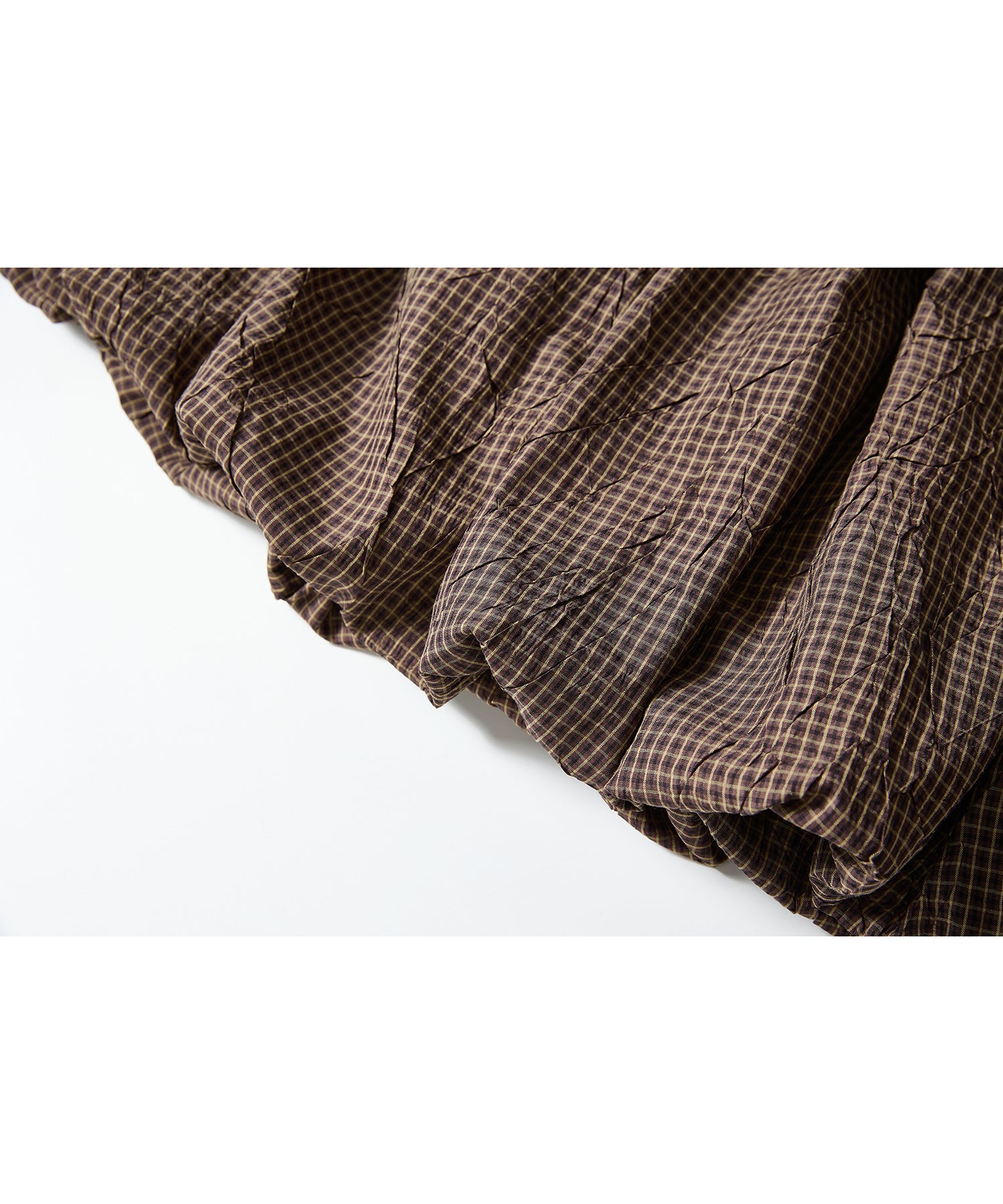 「9月下旬出荷予定」Vintage Check Balloon Long Skirt