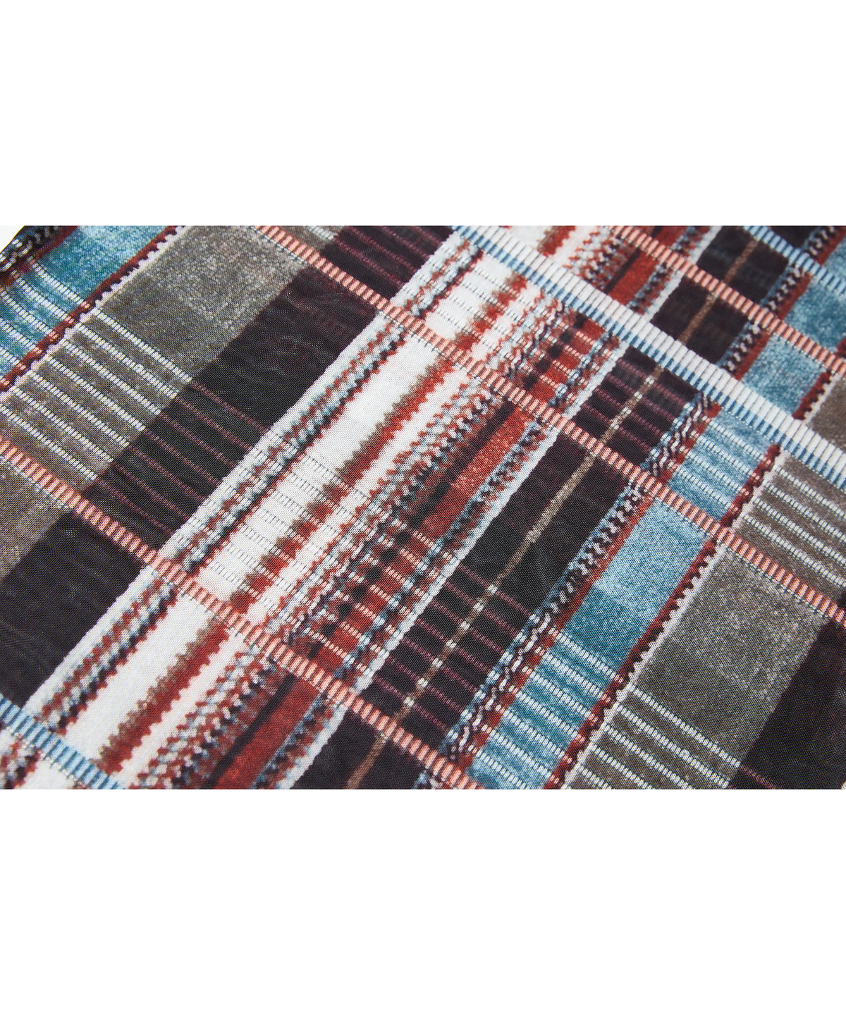 「9月下旬出荷予定」Vintage Check Sheer High Neck Top