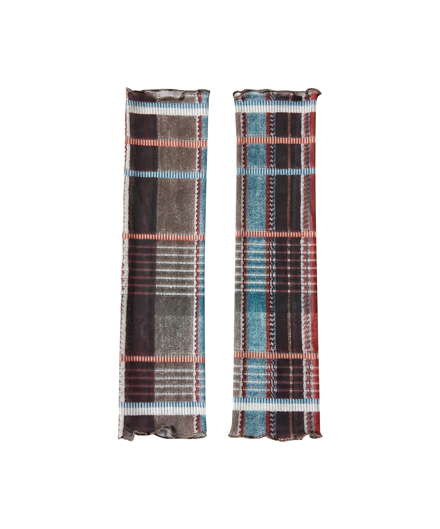 「9月下旬出荷予定」Vintage Check Sheer Leg Warmers