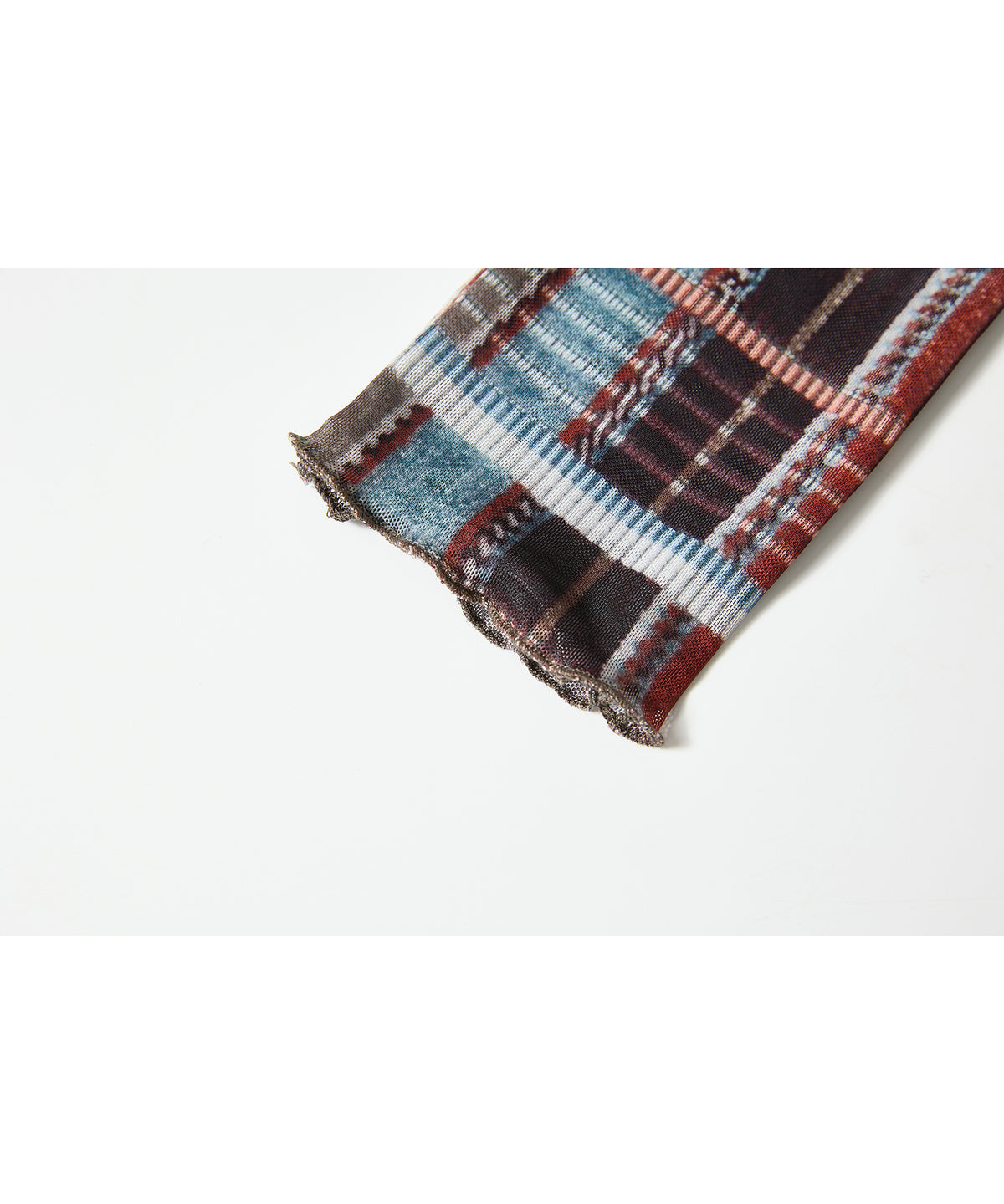 「9月下旬出荷予定」Vintage Check Sheer Leg Warmers