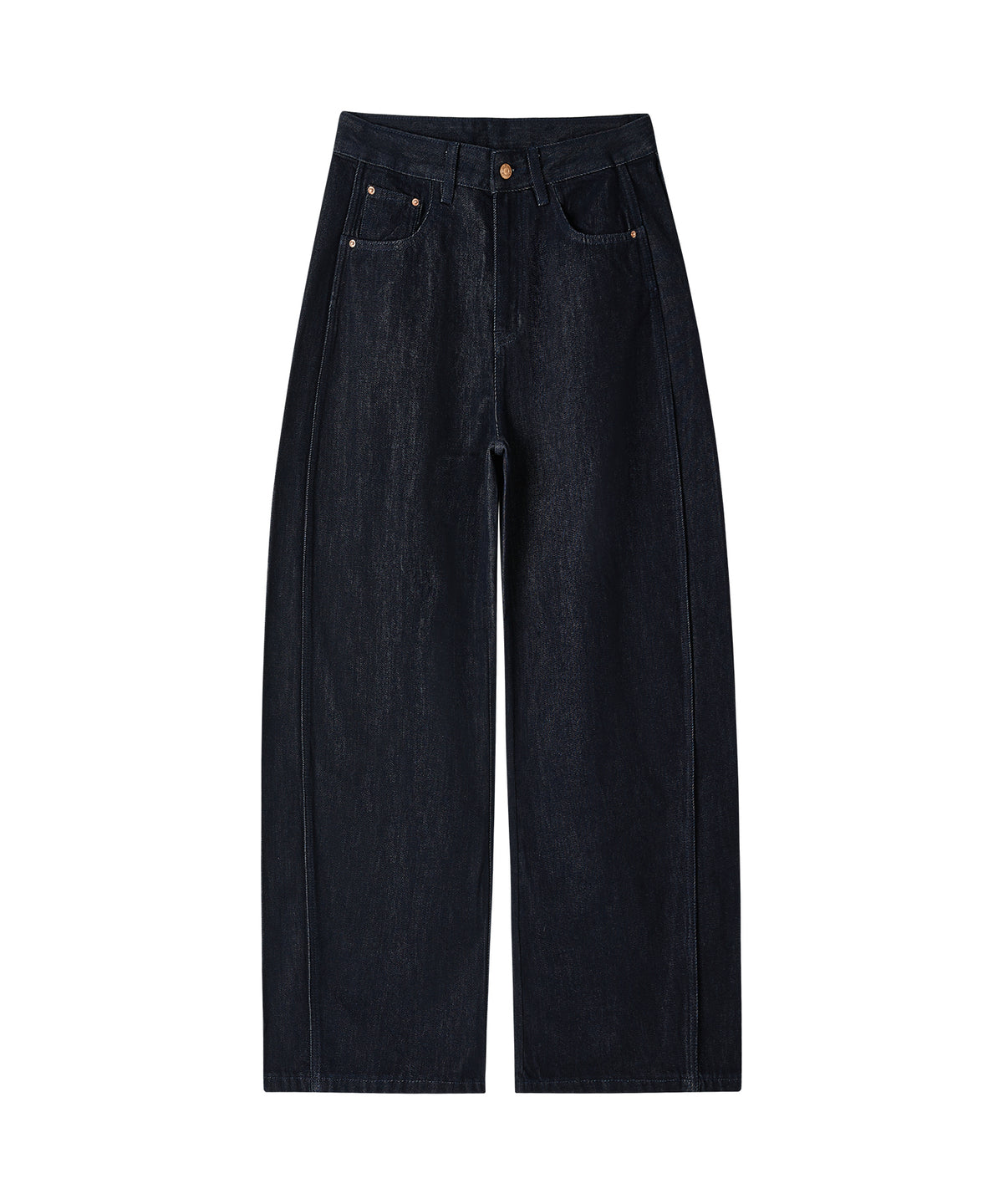 「10月下旬出荷予定」Side-Seam Detail Wide Denim Pants