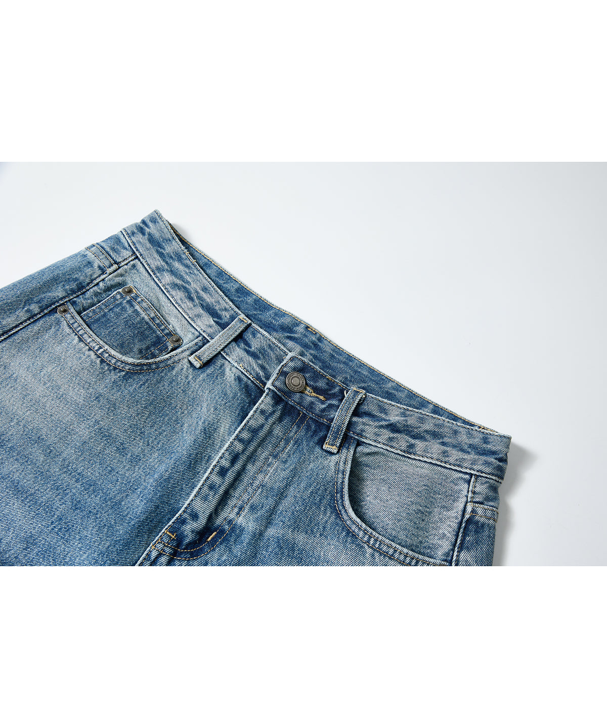 「9月下旬出荷予定」Washed Wide Straight Denim Pants