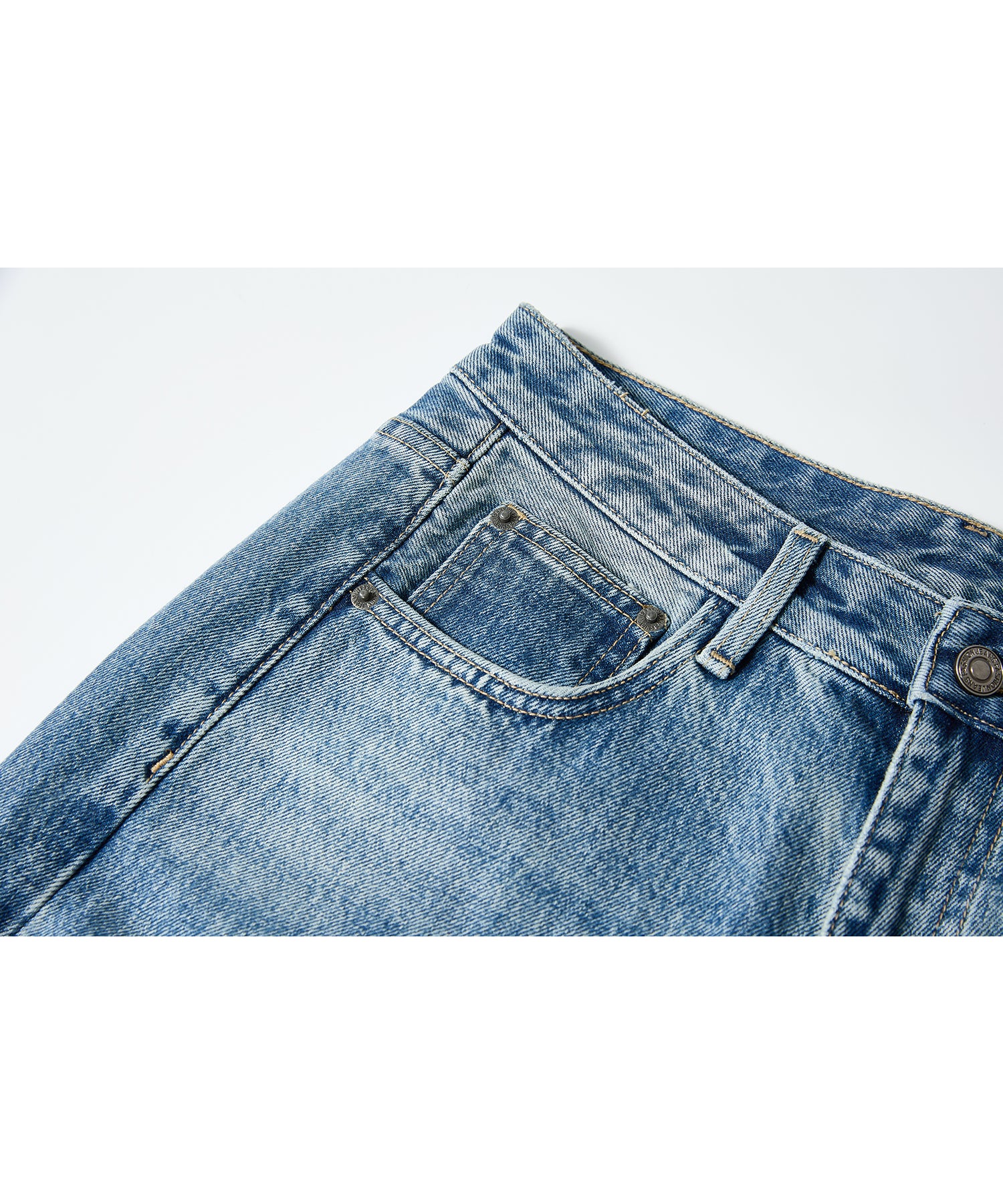 「9月下旬出荷予定」Washed Wide Straight Denim Pants