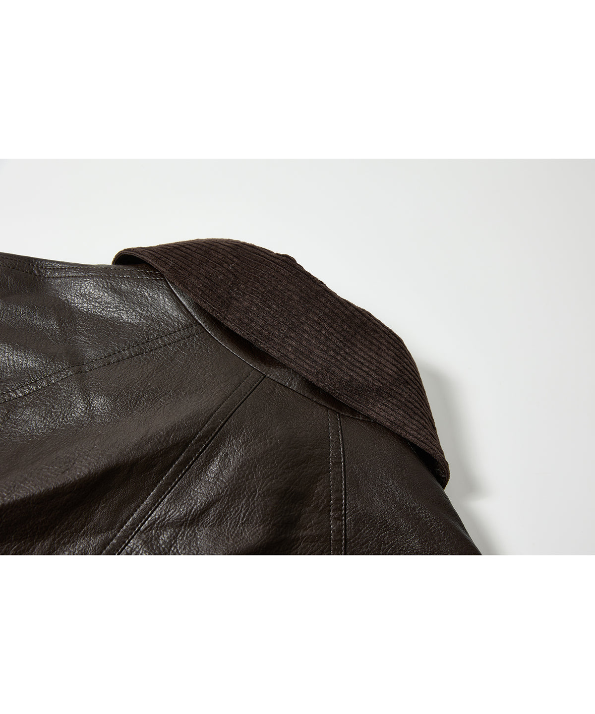 「10月下旬出荷予定」Corduroy Collar Docking Short Blouson Jacket