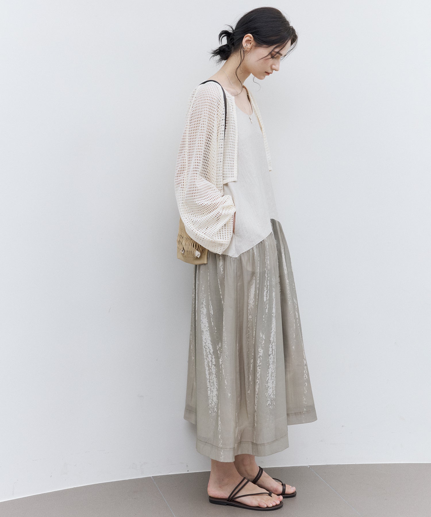 Art Print Sheer Docking Dress