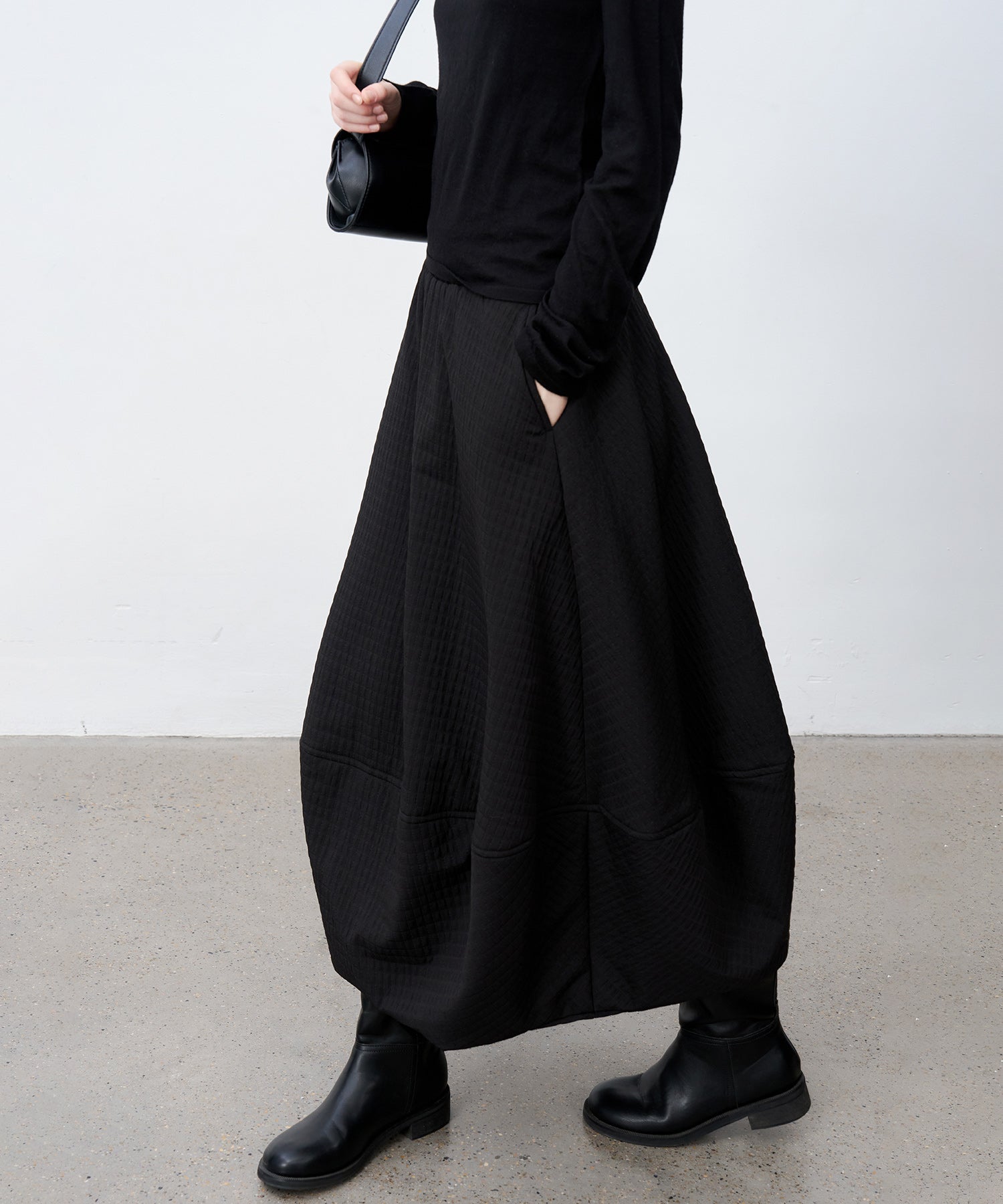 Jacquard Quilted Balloon Skirt