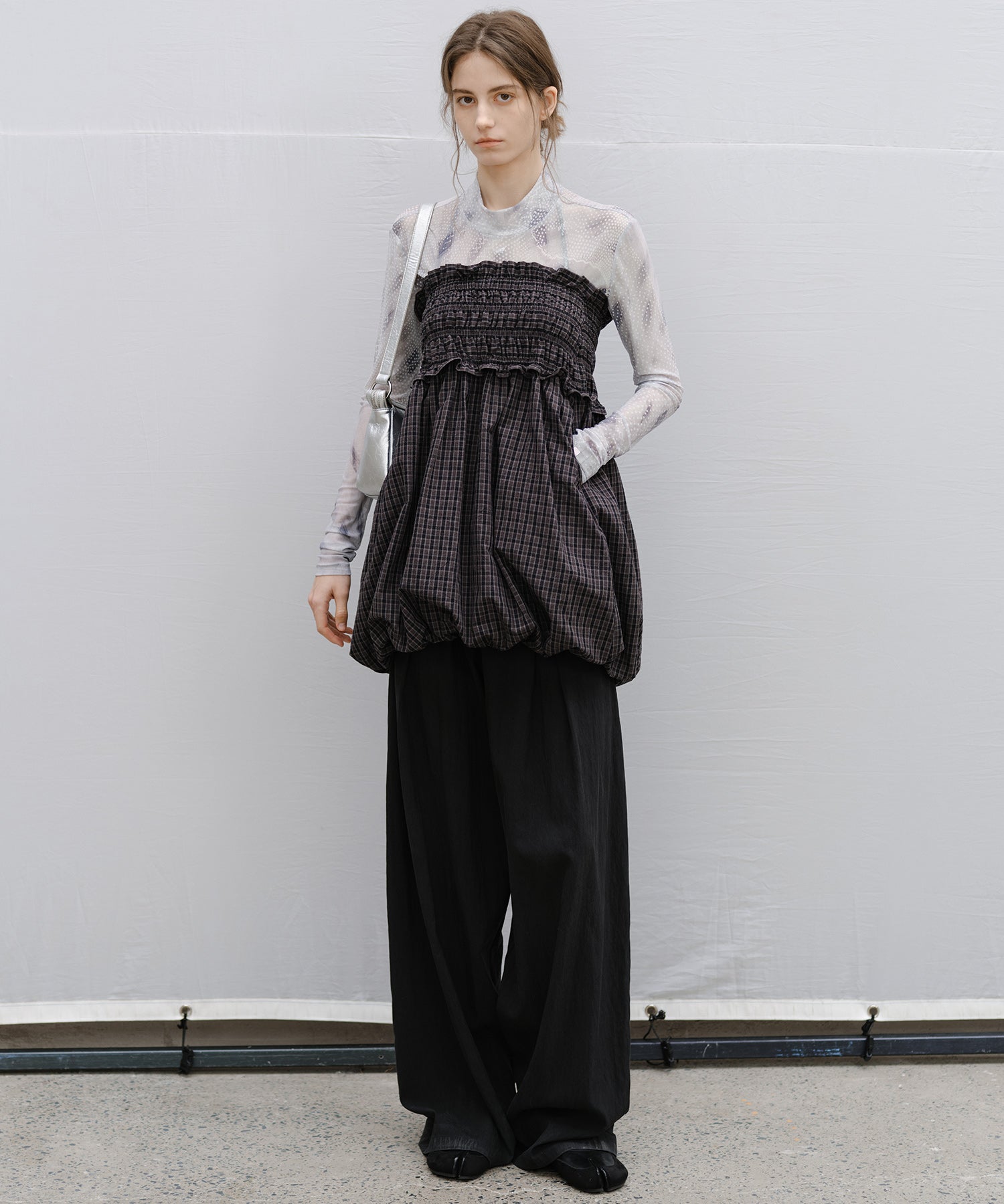 "Shipping from late February to early March" Curved Wide-Leg Drawstring Pants