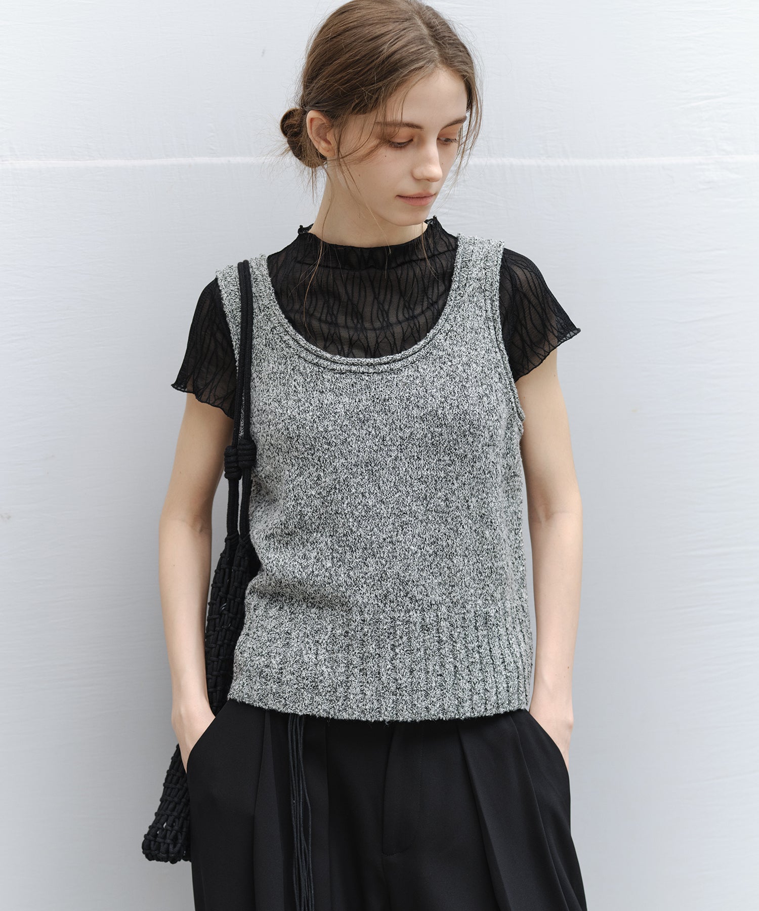 “Shipping in early March” Marl Knit Tank Vest