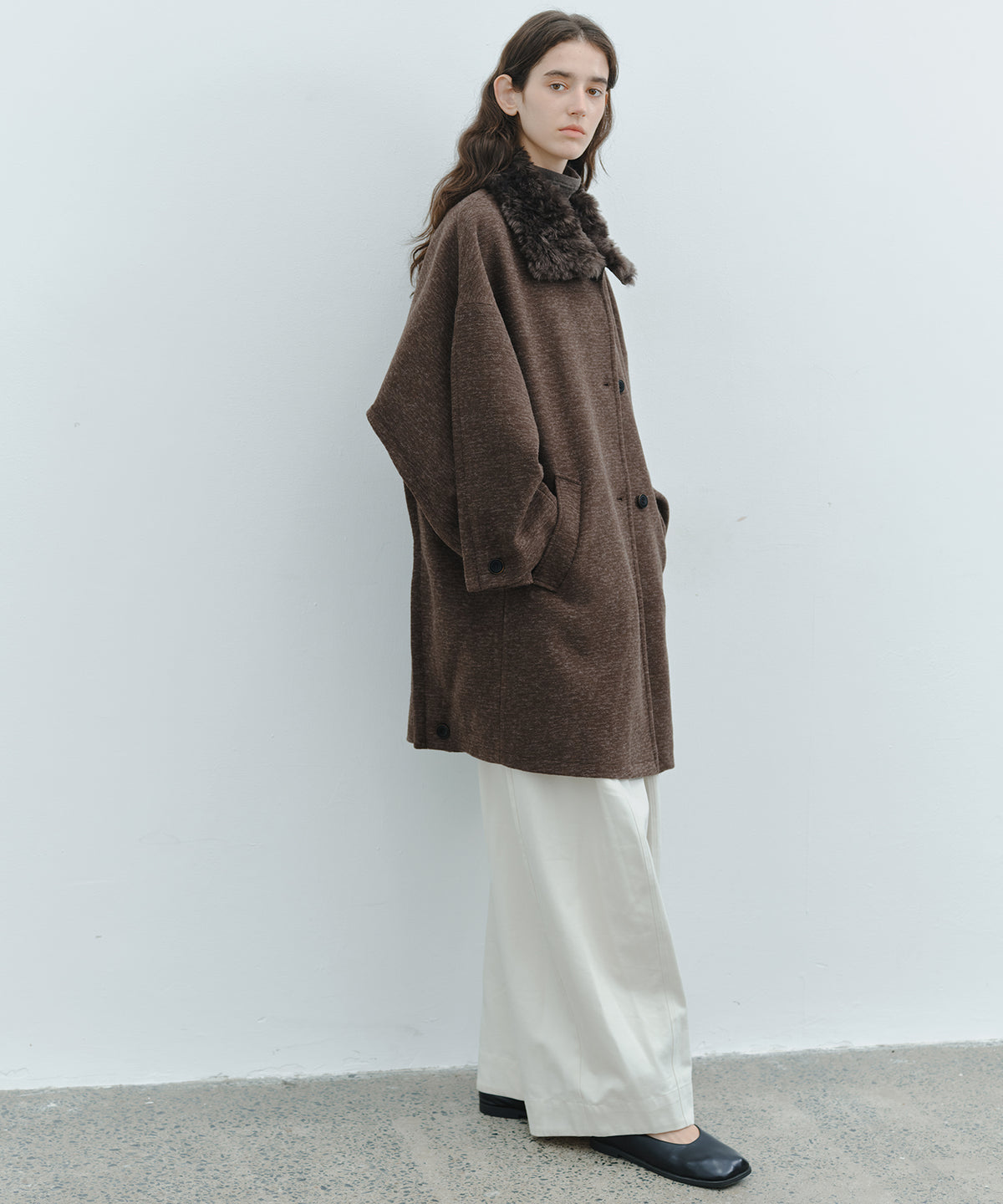 「10月下旬出荷予定」Back Elastic Wide Straight Pants