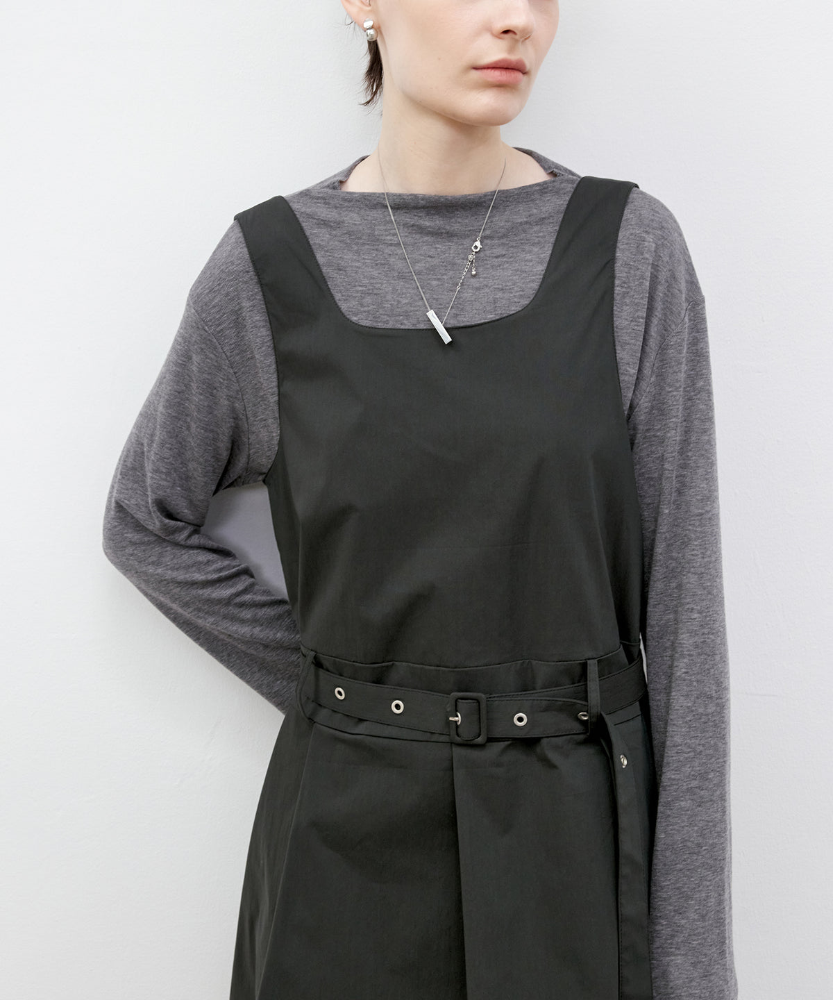 Belted Pleated Mini Dress