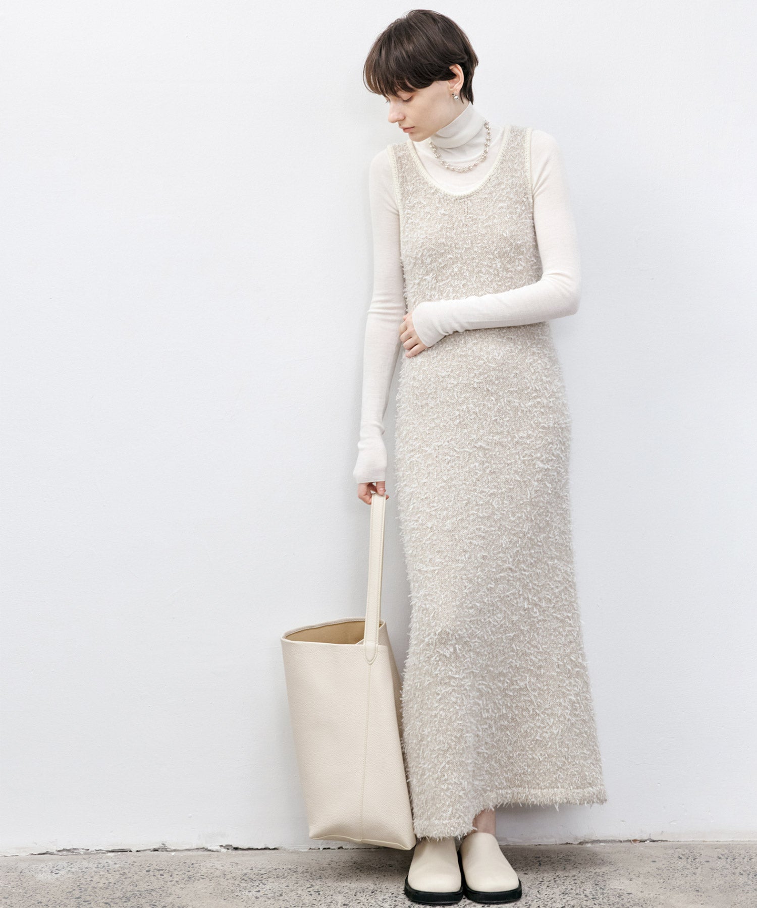 Contrast Panel Turtleneck Top