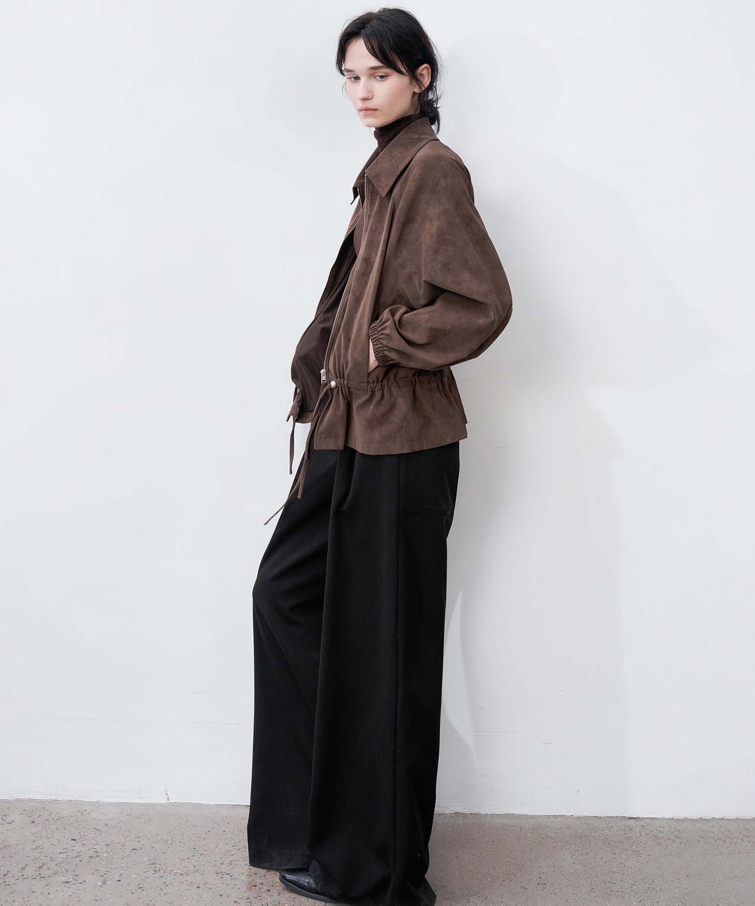 Straight Wide-Leg Trousers