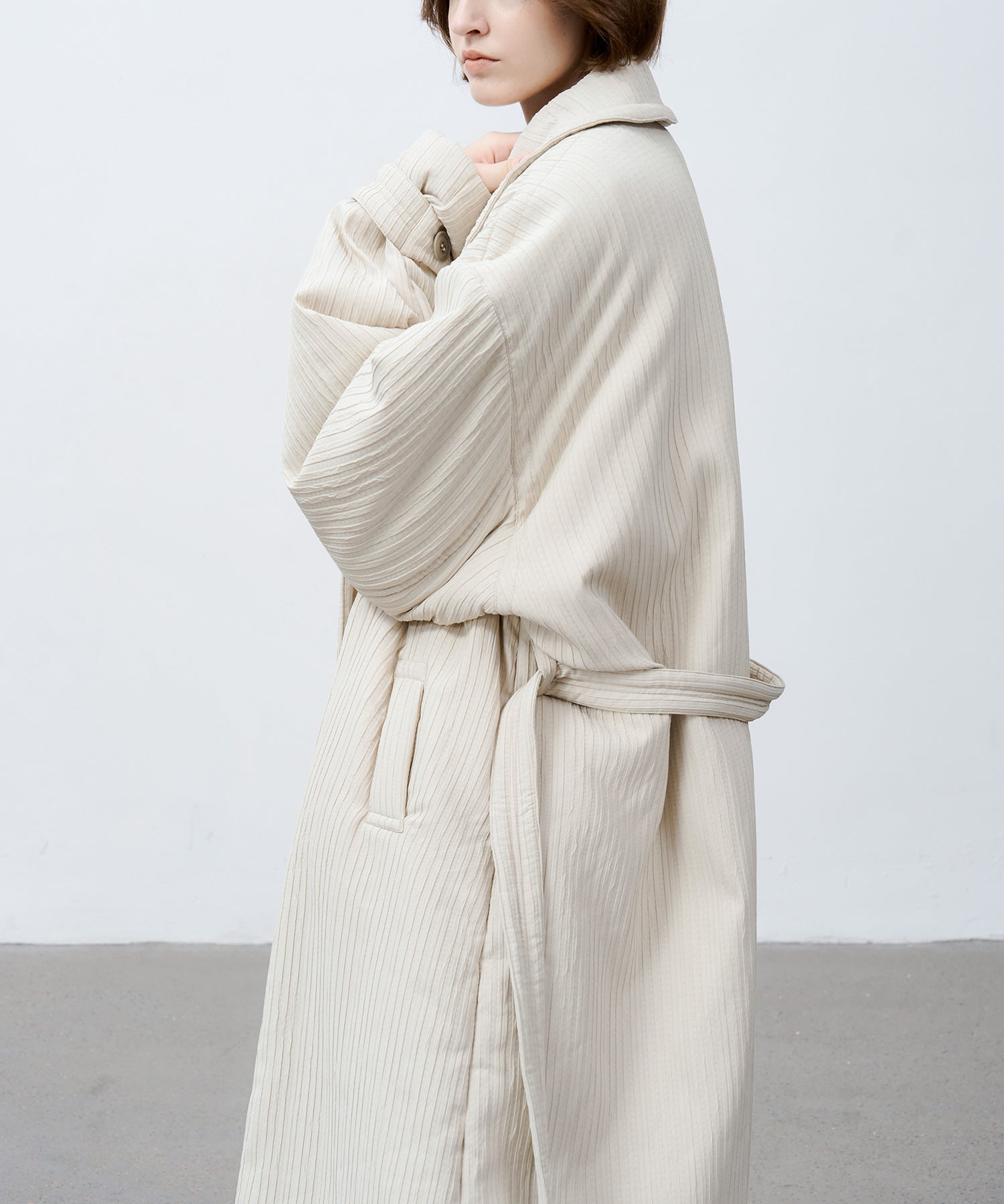 Stand Collar Oversized Long Cotton Coat