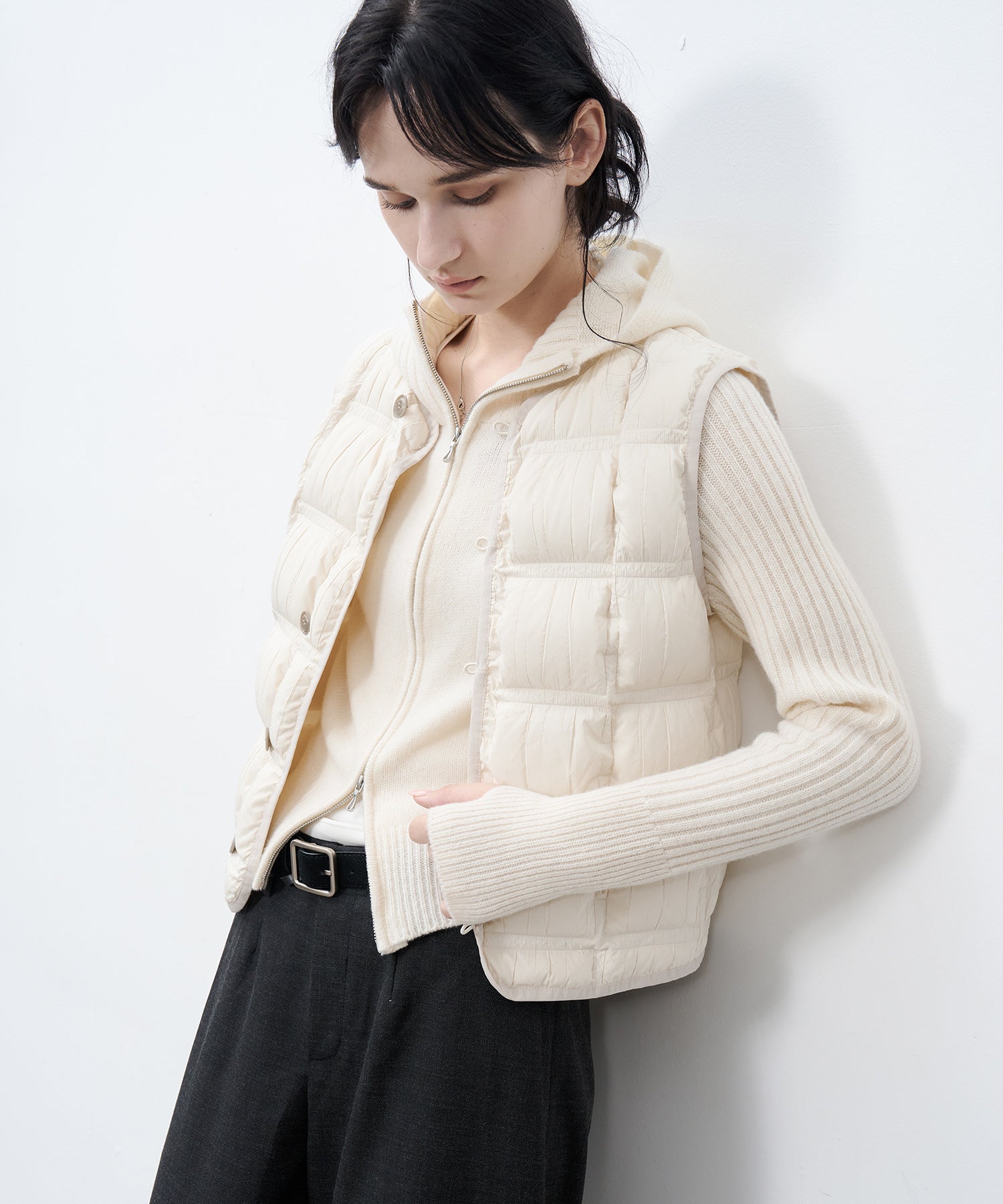 Lightweight Crinkled Down Vest
