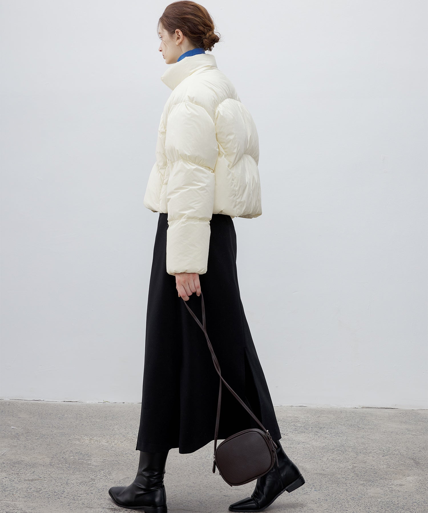 Wrap-Style Back Slit Skirt