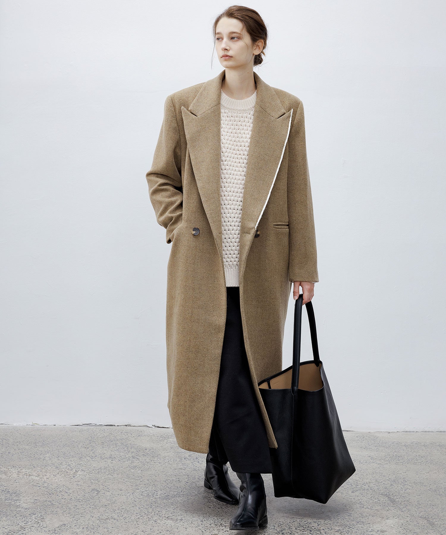 Deconstructed Peak Lapel Two-Button Coat