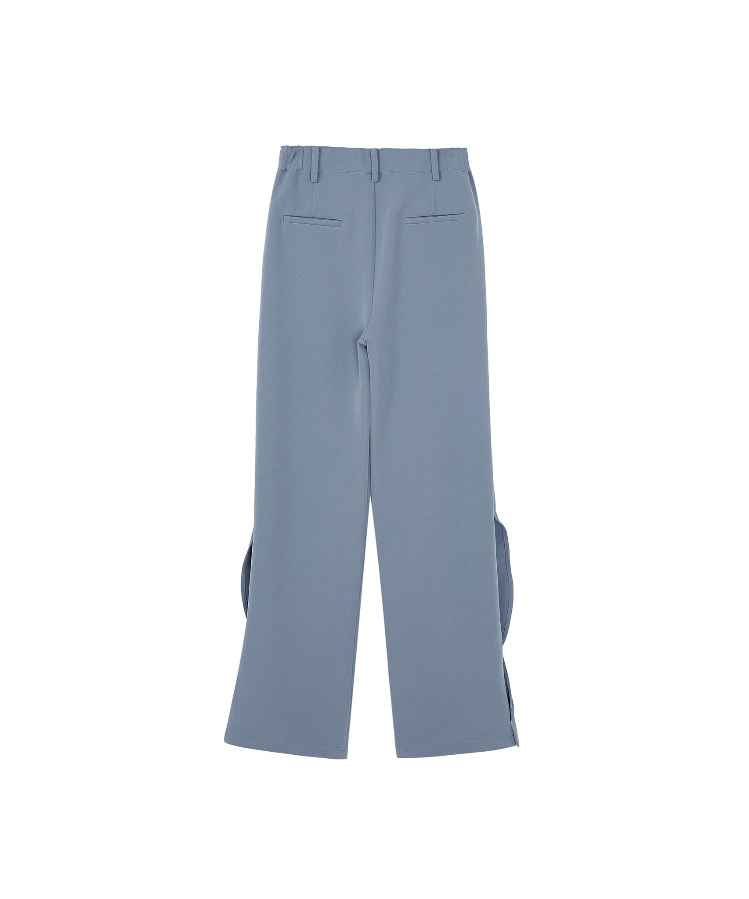 Drape Panel Wide-Leg Flare Trousers