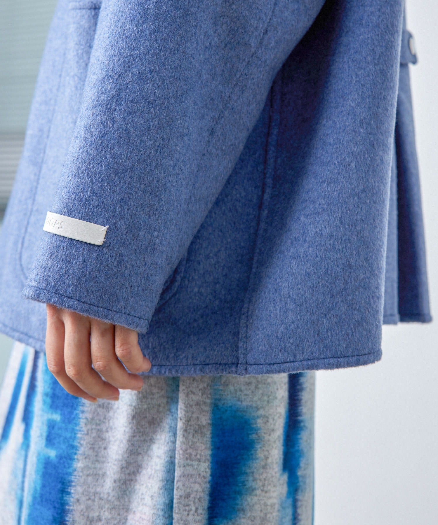Zip-Up Wool Blend Short Coat