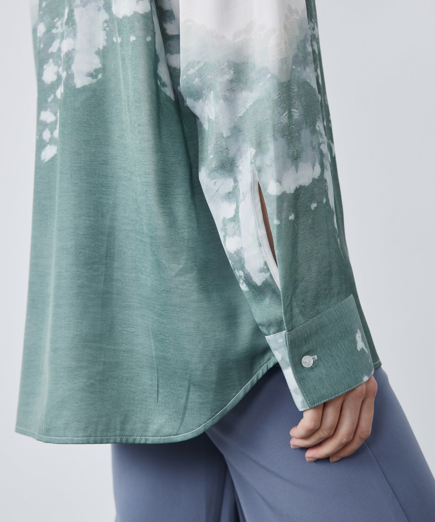Fluid Drape Shirt – Artistic Print