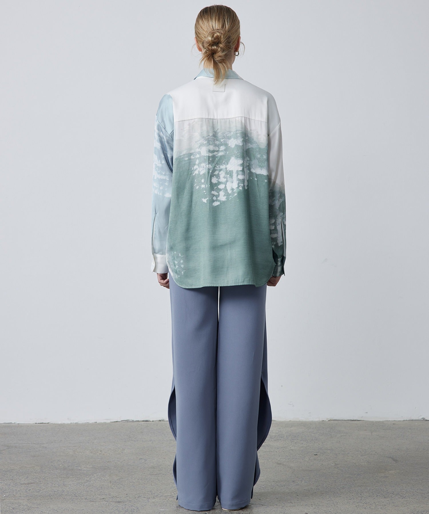 Fluid Drape Shirt – Artistic Print