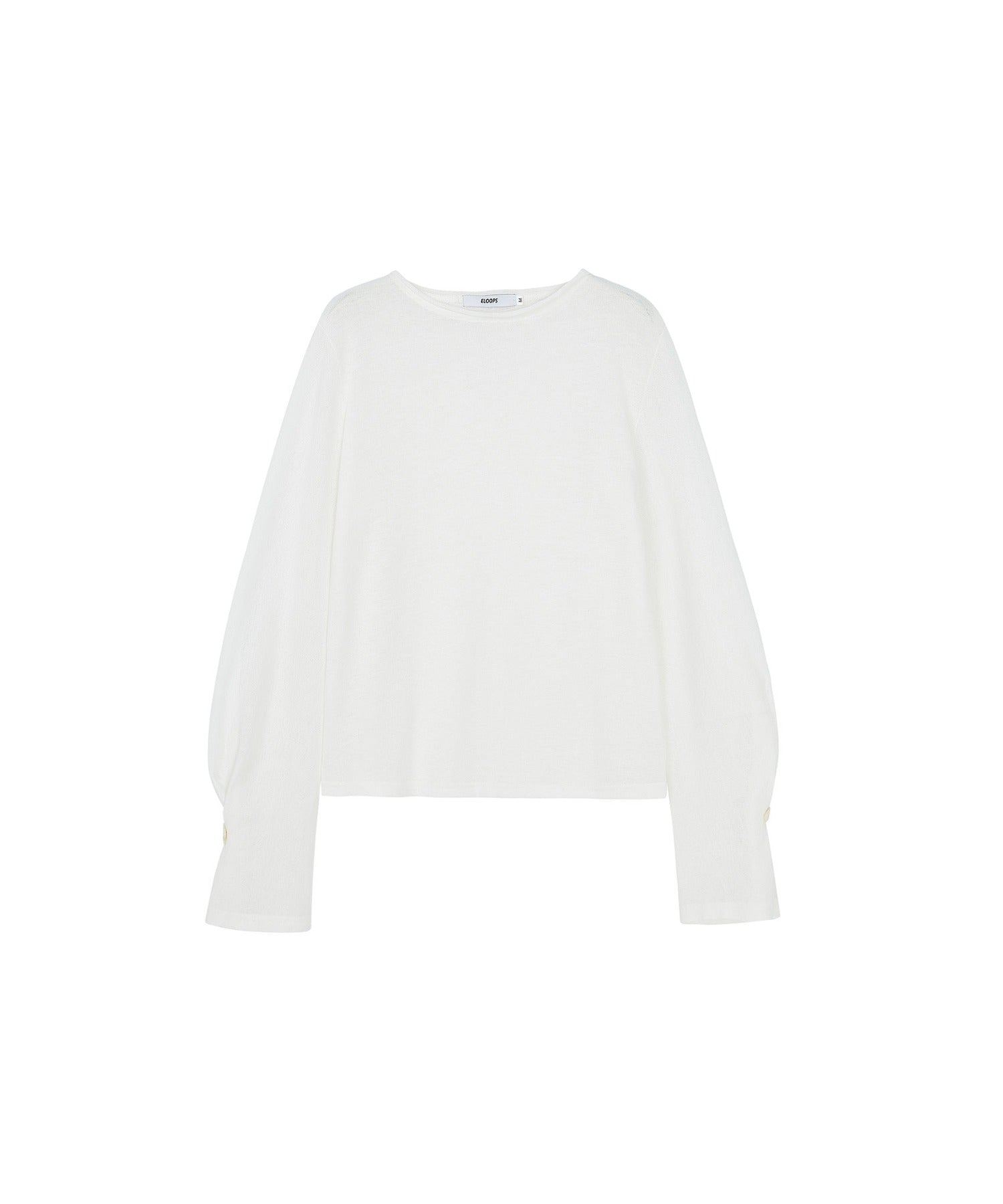 Sheer Knit Flare Sleeve Long Tee