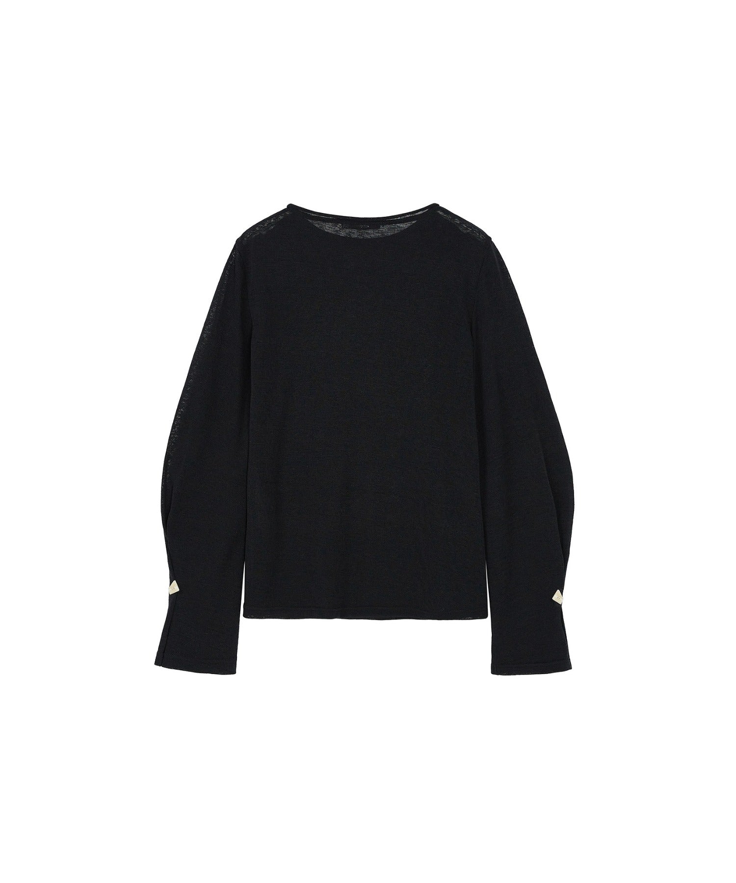 Sheer Knit Flare Sleeve Long Tee
