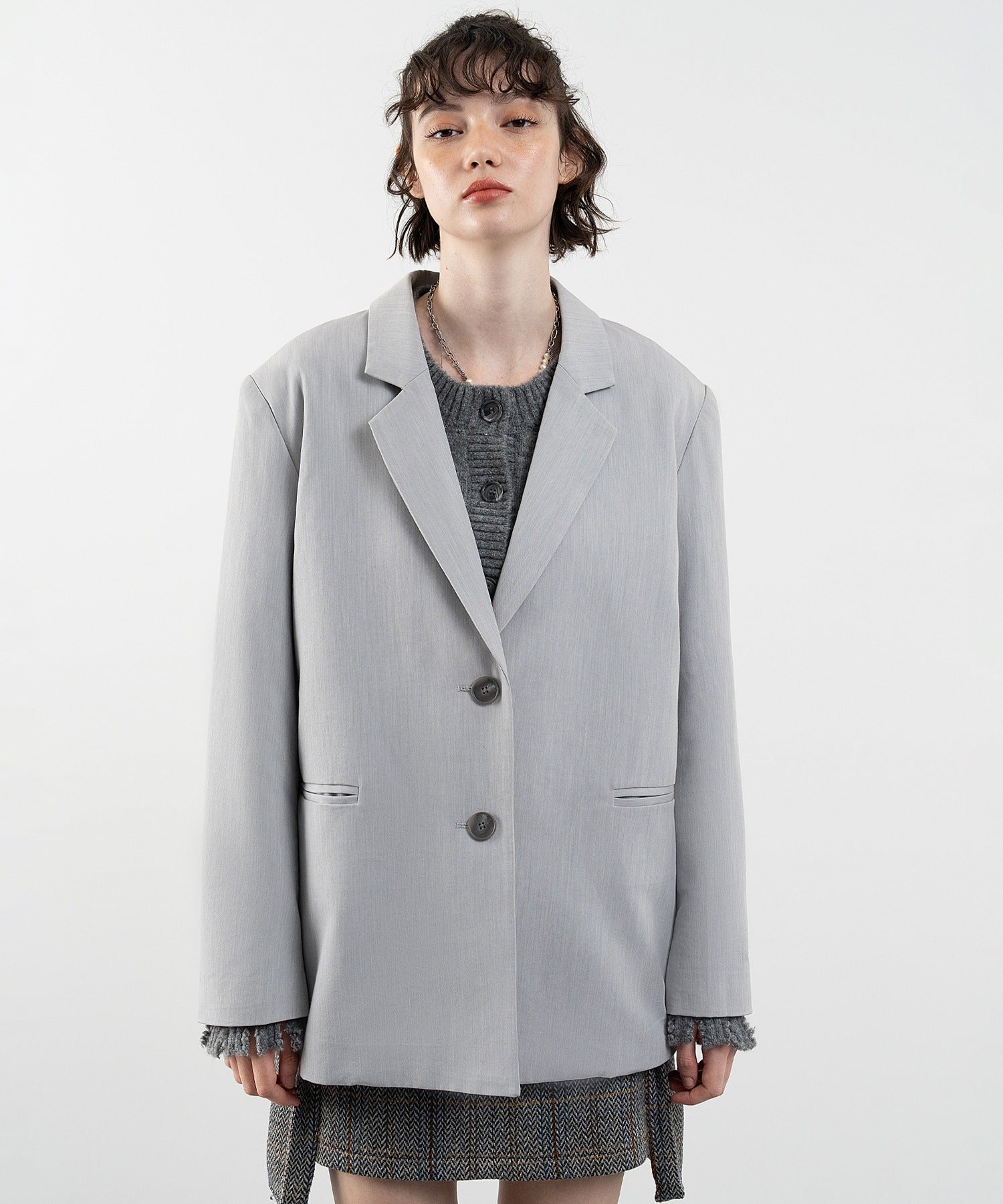 Back-Open Single Jacket