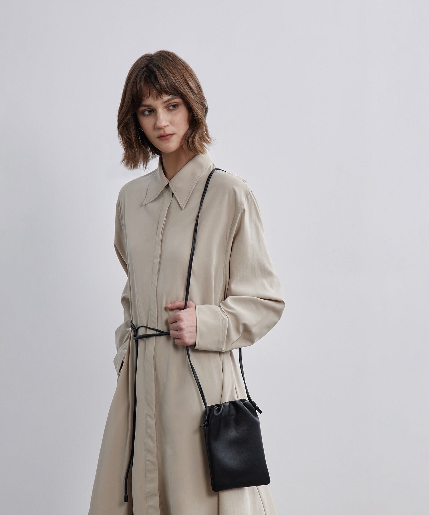 Irregular Hem Shirt Dress