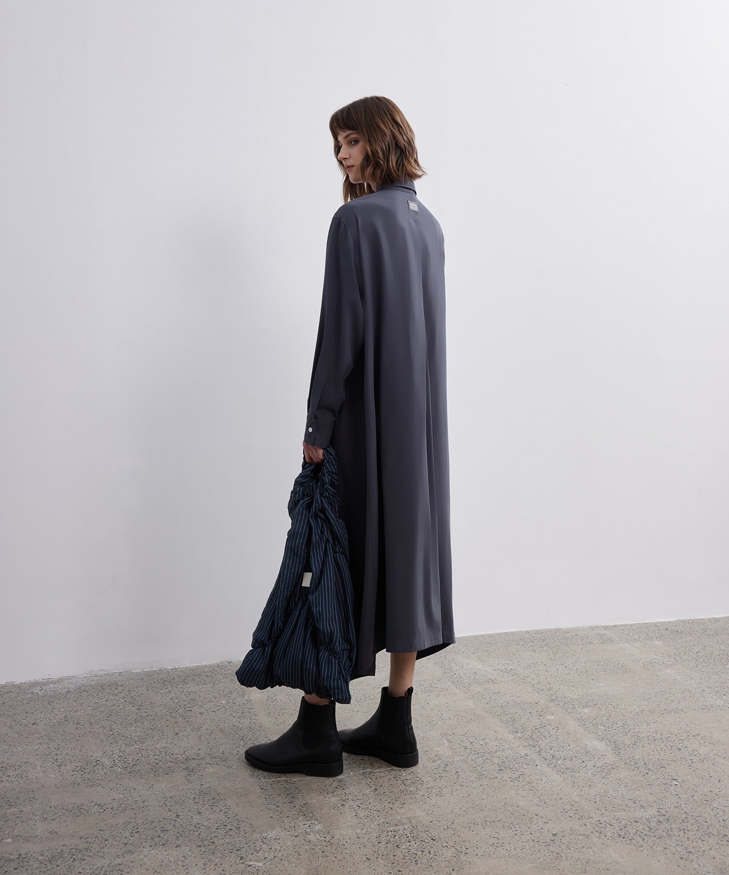 Irregular Hem Shirt Dress