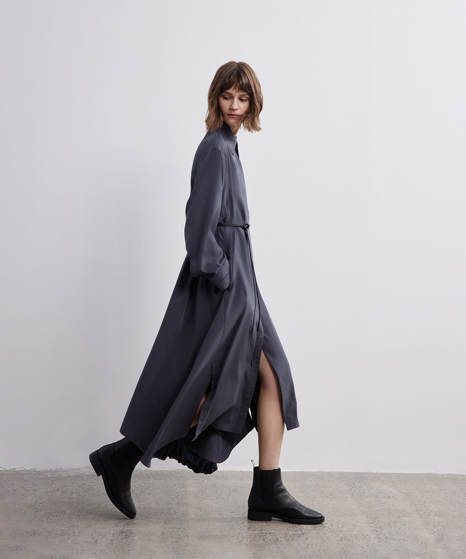 Irregular Hem Shirt Dress