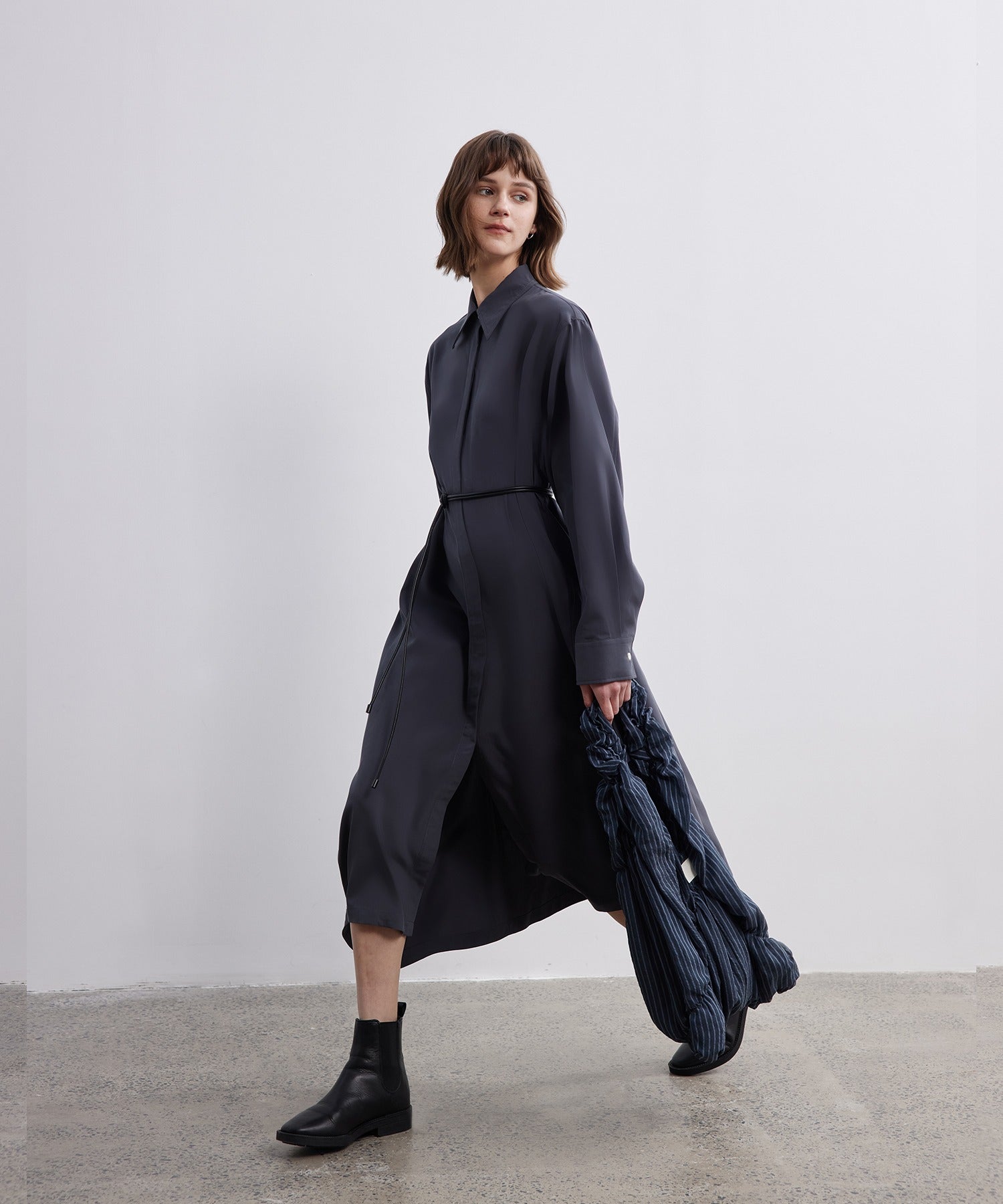 Irregular Hem Shirt Dress