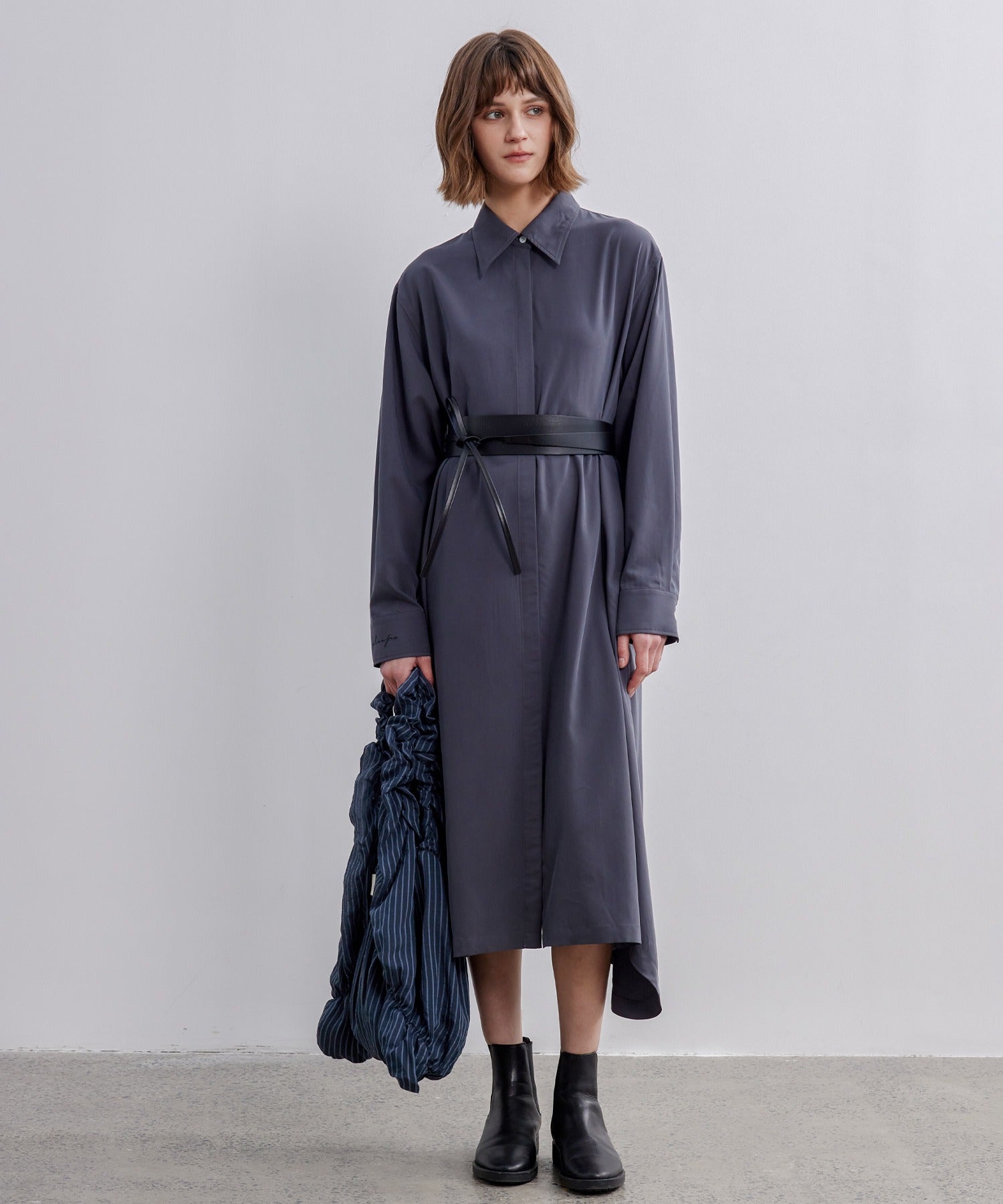 Irregular Hem Shirt Dress
