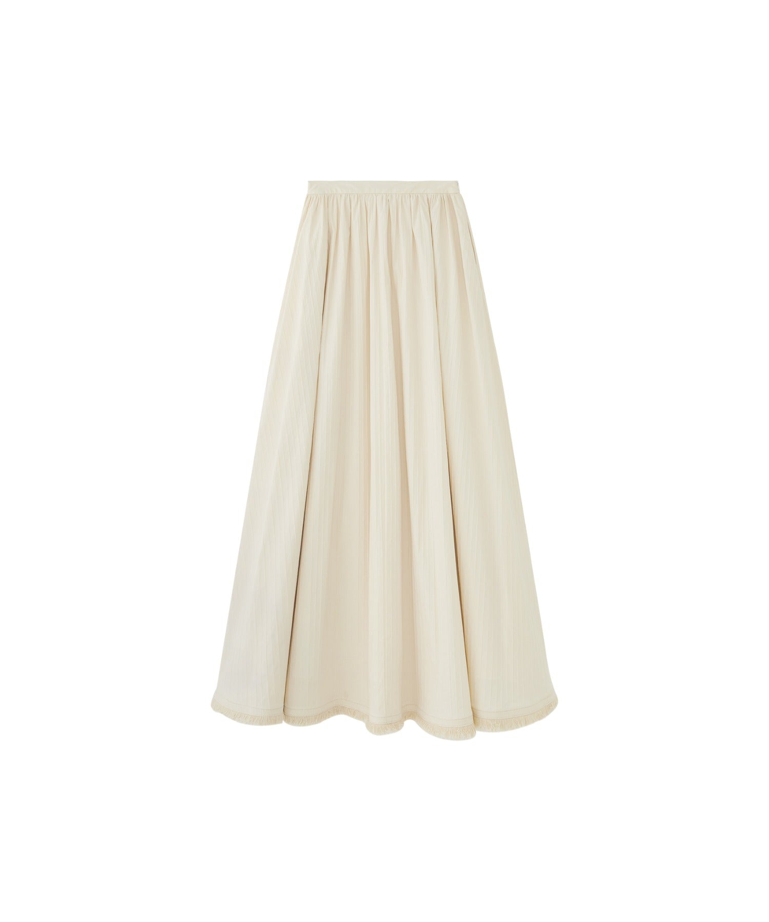 Textured Jacquard Fringe Hem A-Line Skirt