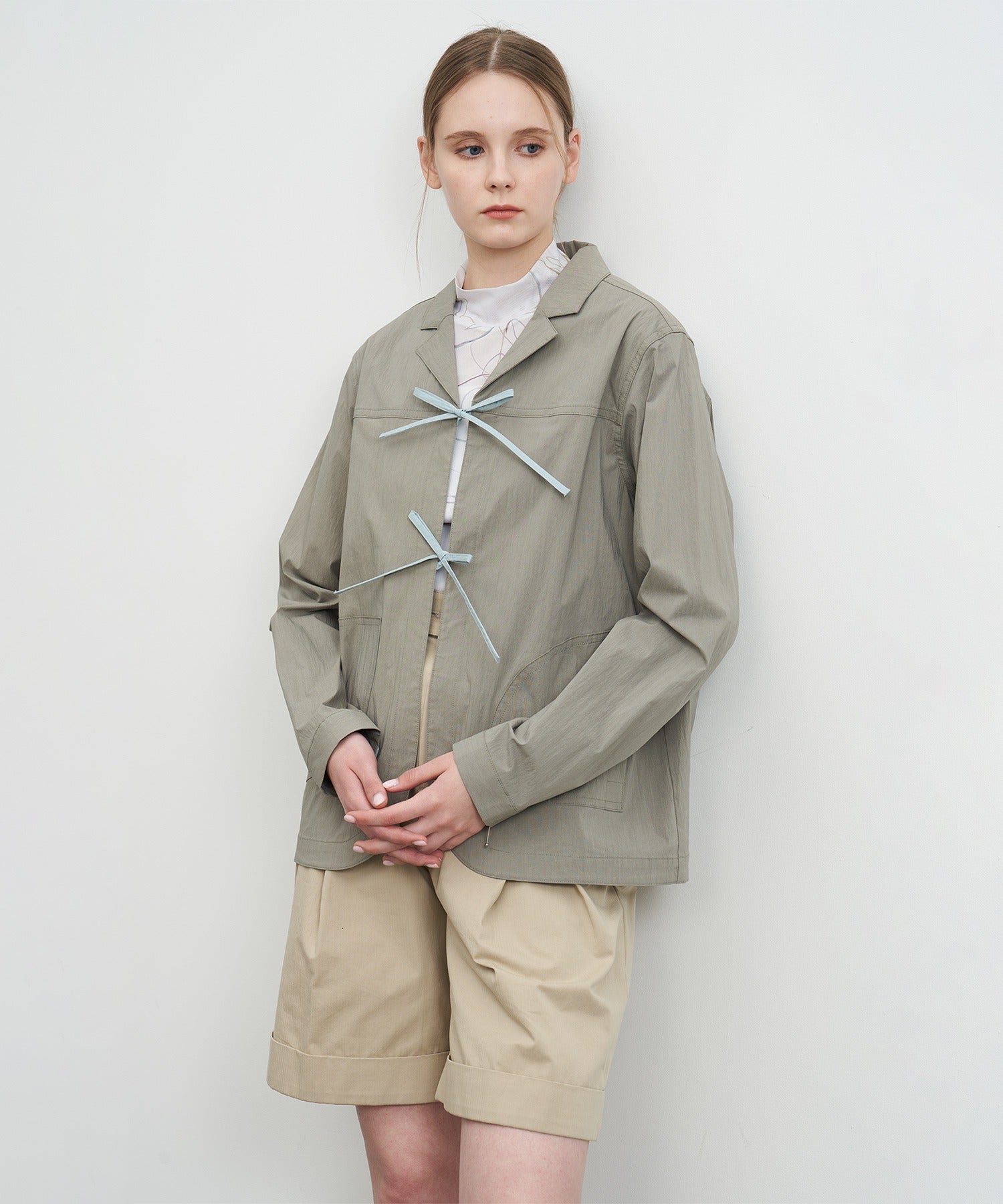 Color-Accent Ribbon Spring Jacket