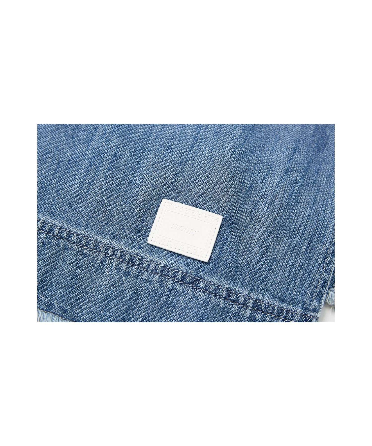 Cut-Off Fringe Nuance Denim Vest