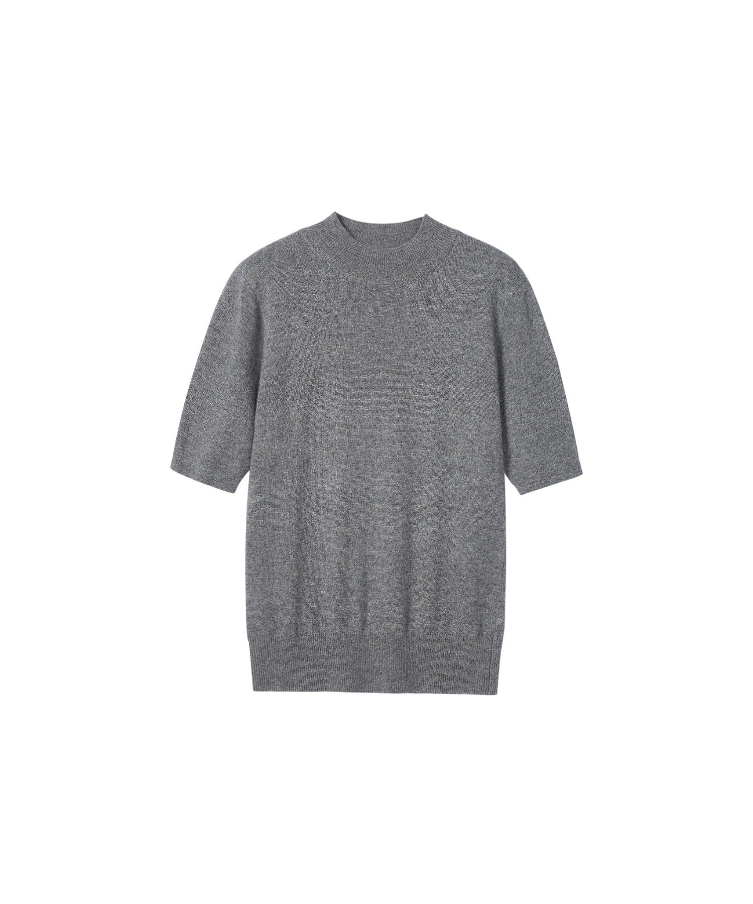 Crew Neck Fitted Knit T-Shirt / Pullover