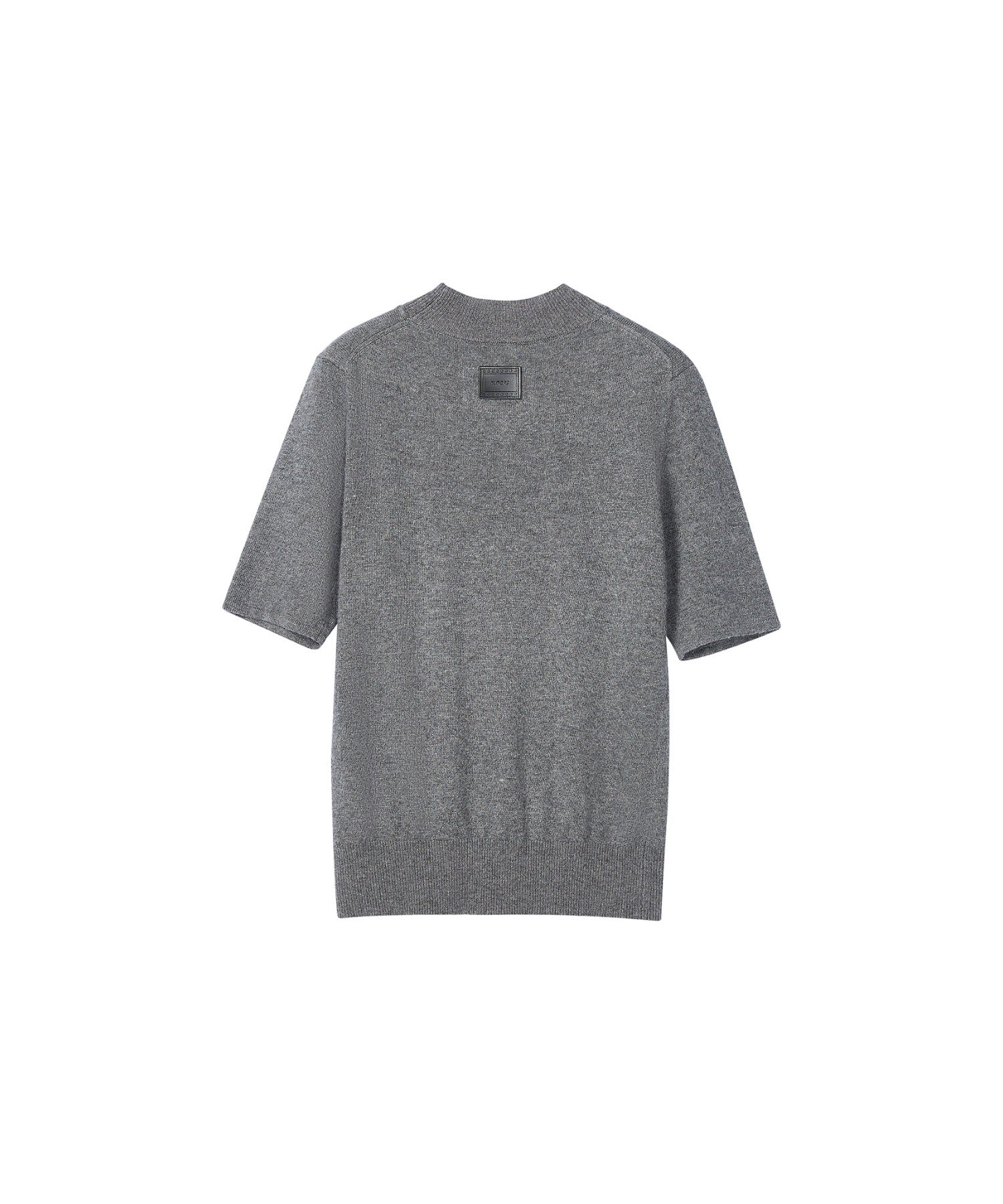 Crew Neck Fitted Knit T-Shirt / Pullover