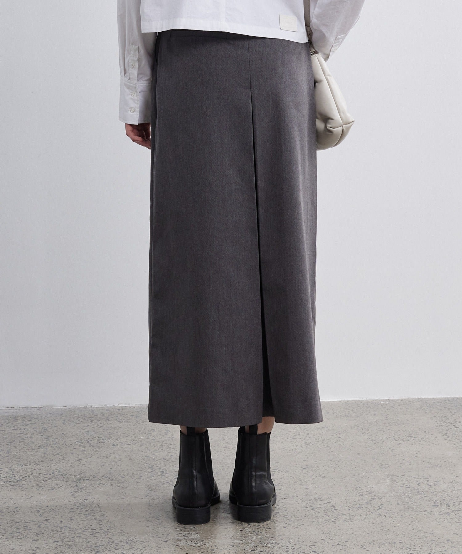 Front Tuck Flared Skirt