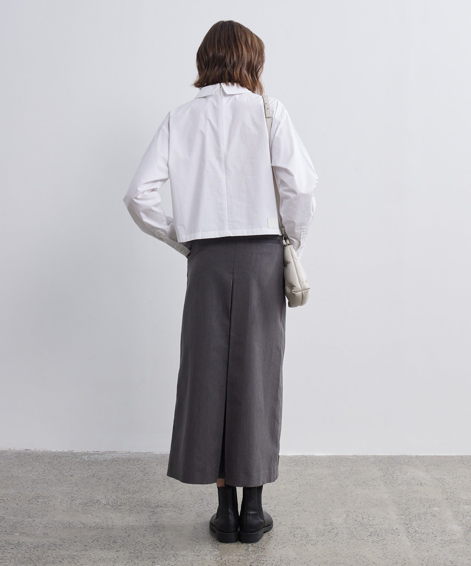 Front Tuck Flared Skirt