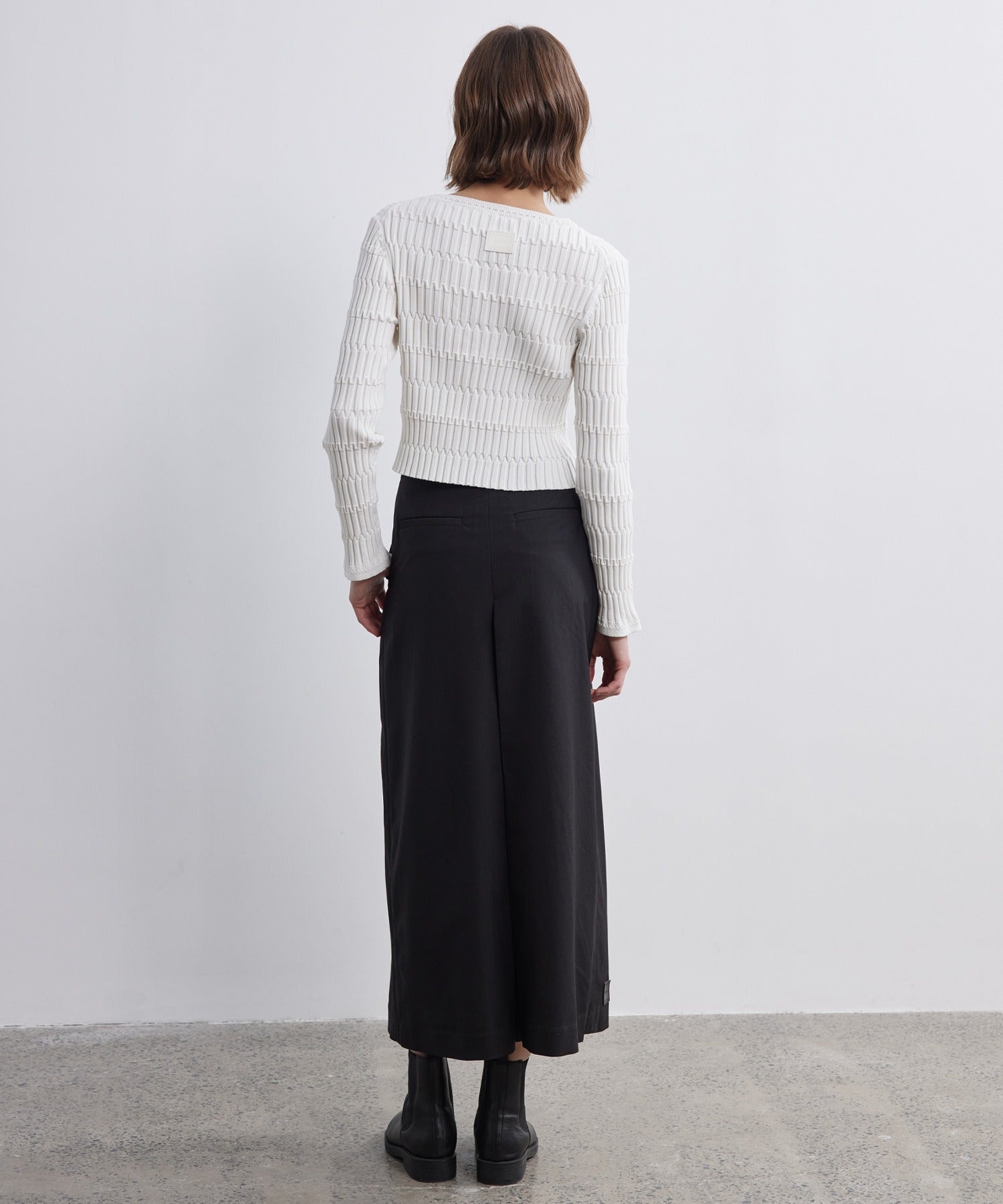 Front Tuck Flared Skirt