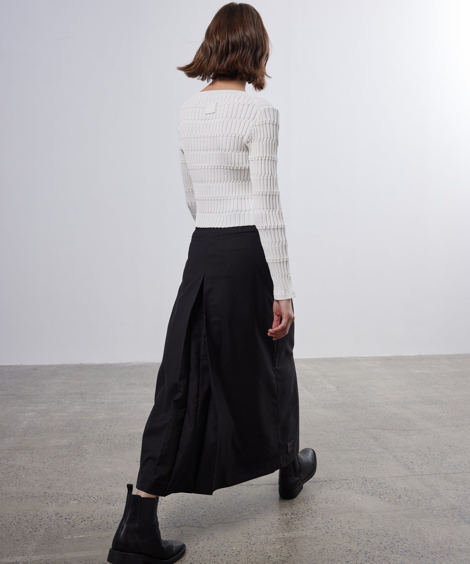 Front Tuck Flared Skirt