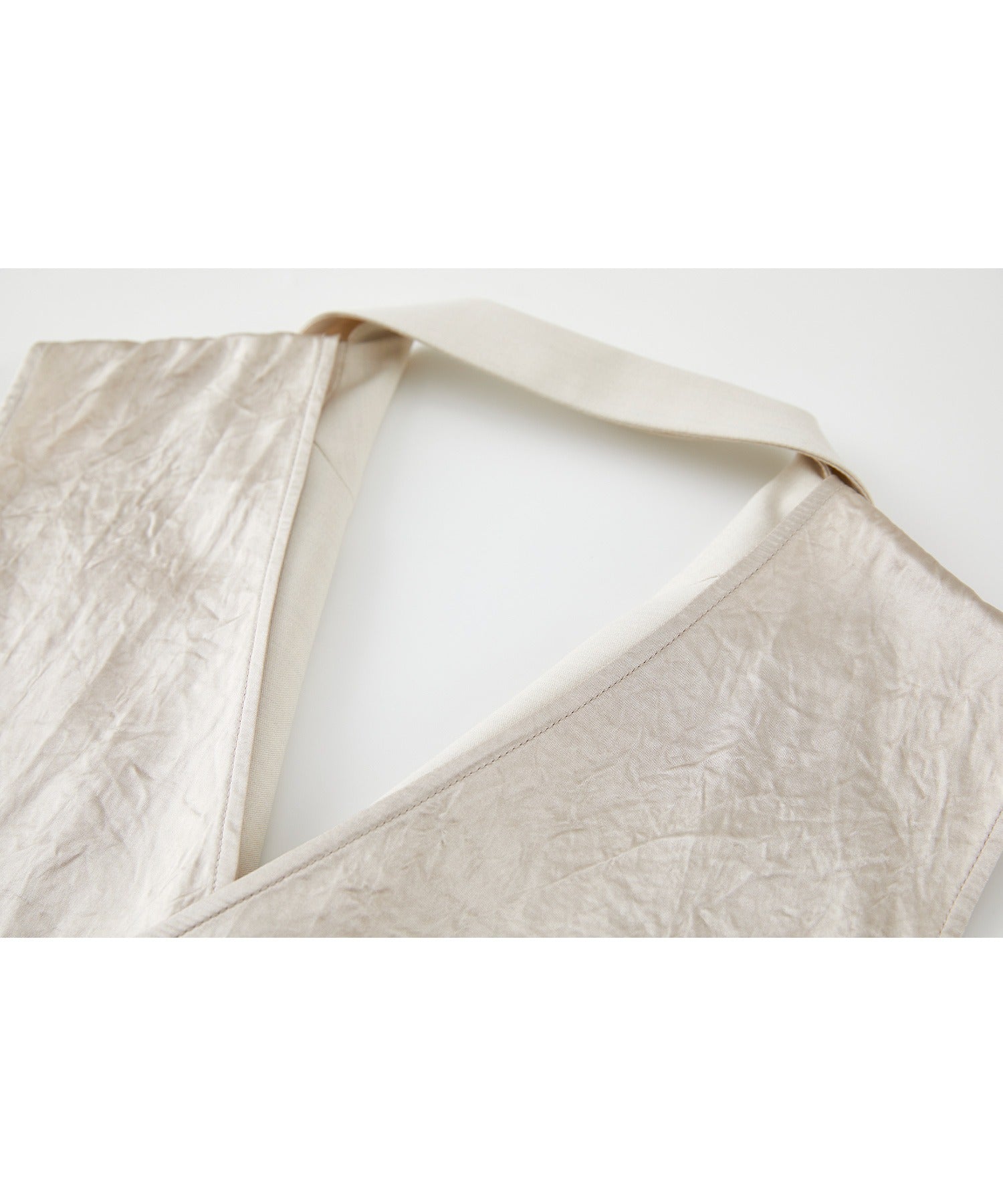 Backless Tailored Vest with Acetate Paneling