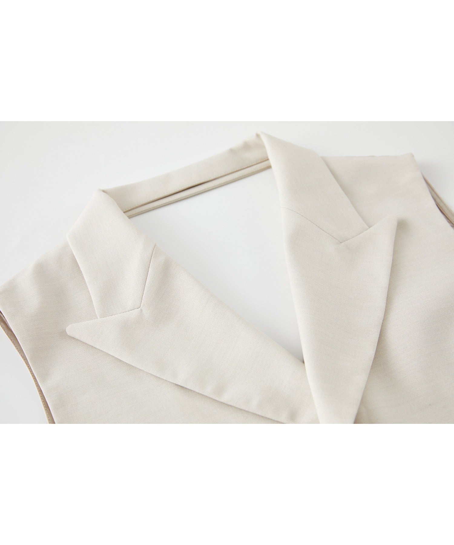 Backless Tailored Vest with Acetate Paneling
