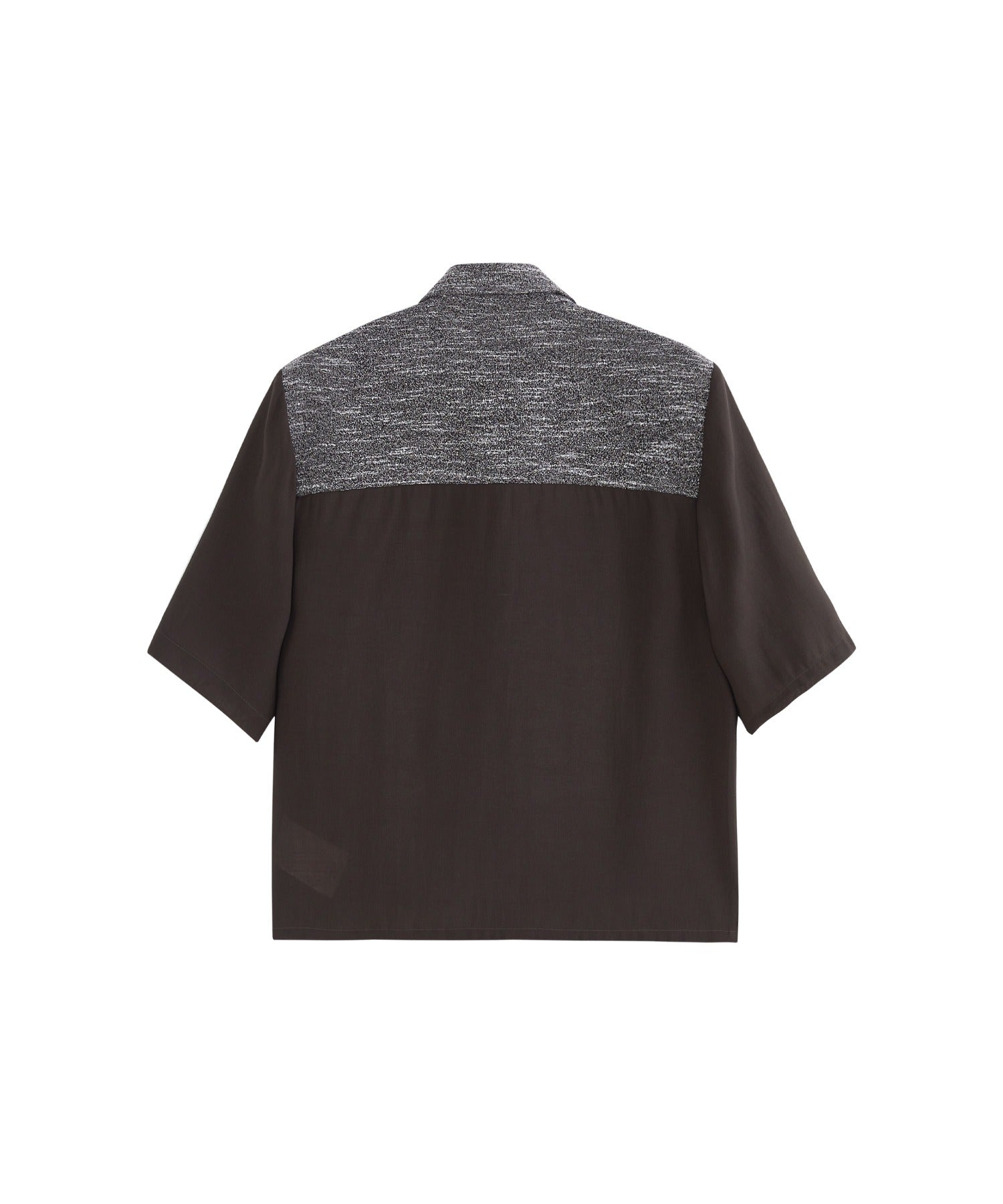 Textured Combo Cropped Shirt